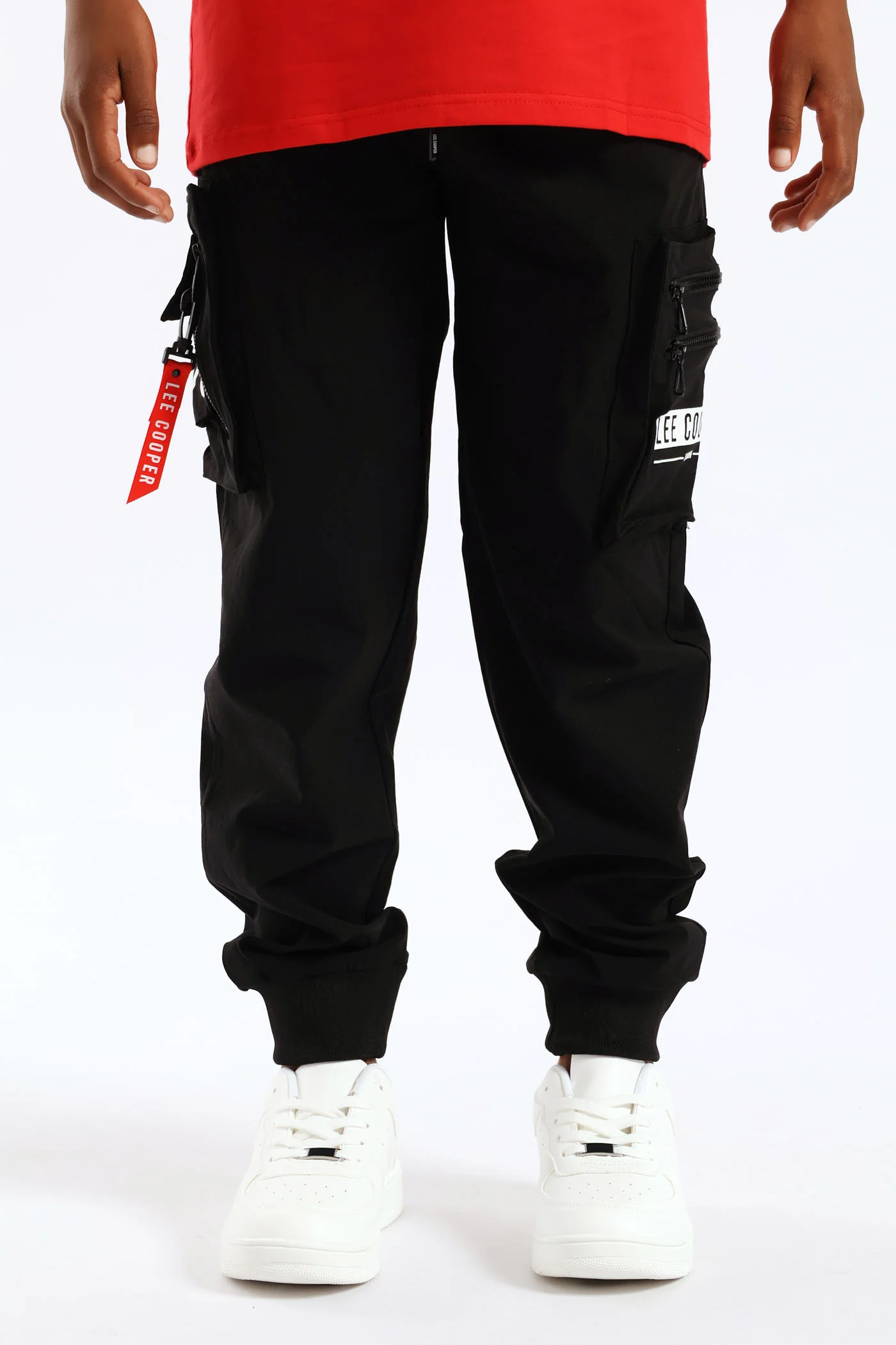 Boys Helios Nylon Cargo Pants - Black - Image 2