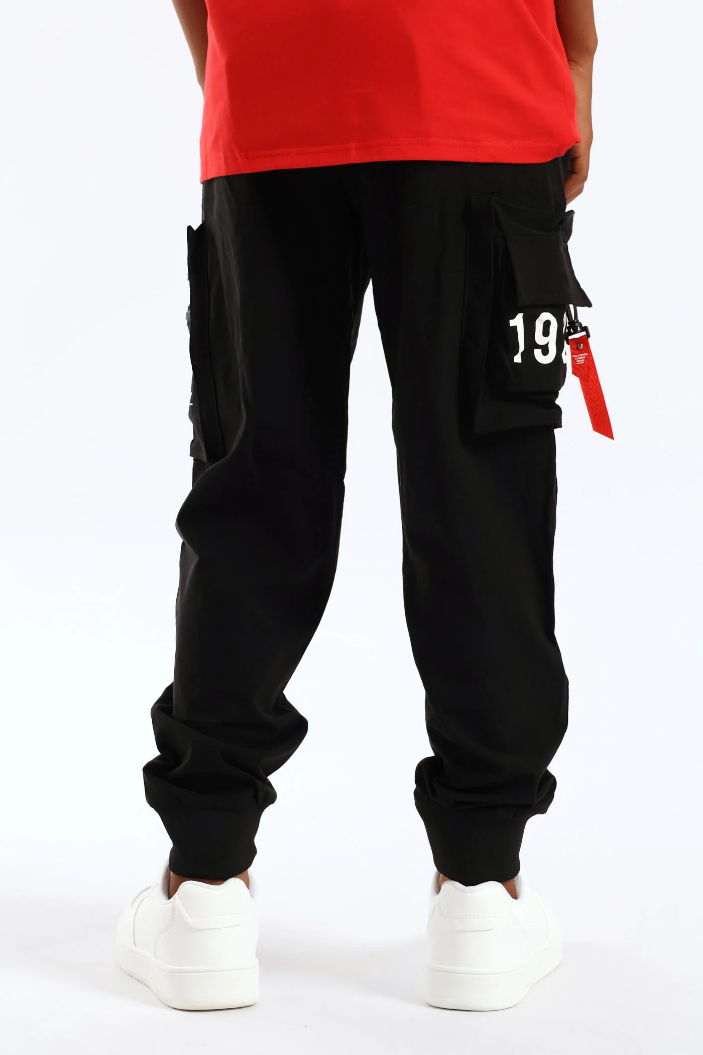 Boys Helios Nylon Cargo Pants - Black - Image 4