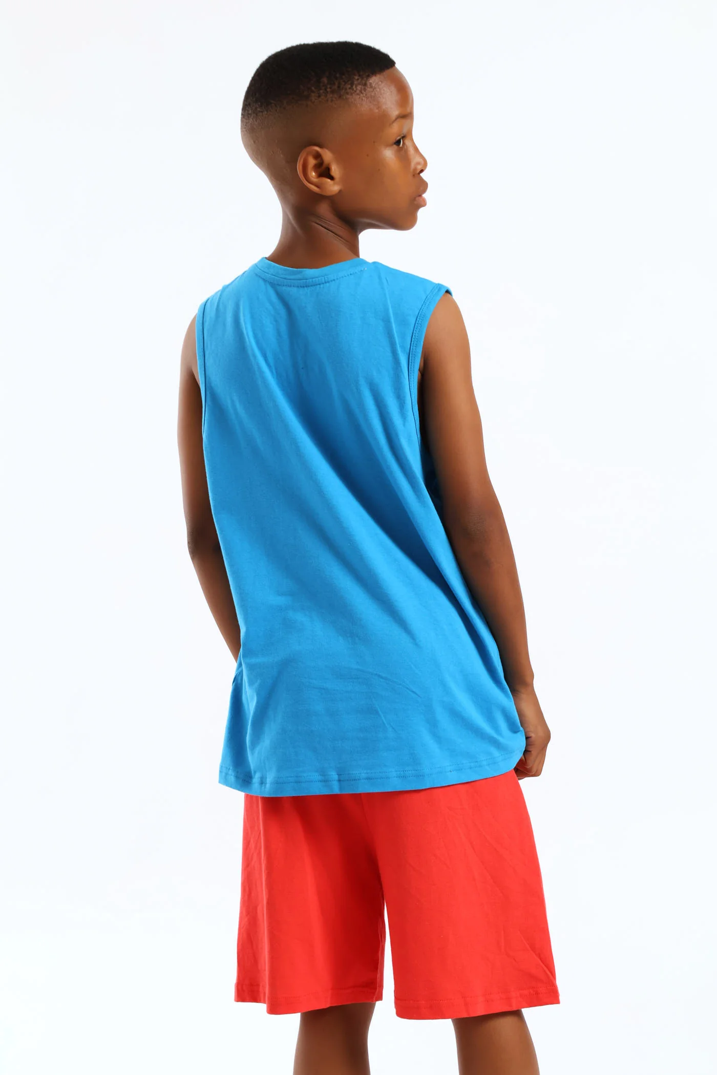 Boys Hello Summer Sleeveless Sleep Set - Blue - Image 5