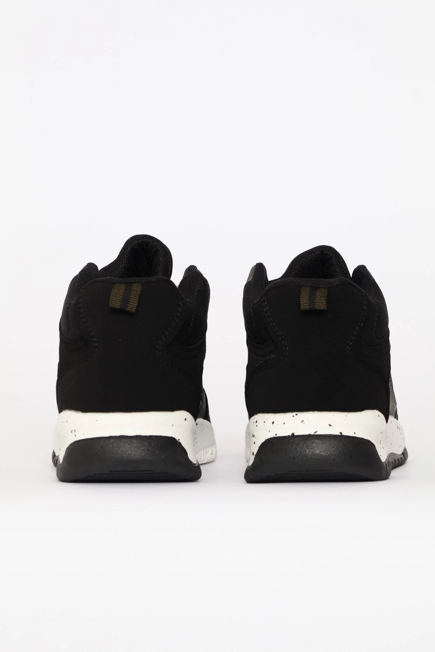 Boys Hitop Sneaker - Black/Olive - Image 5