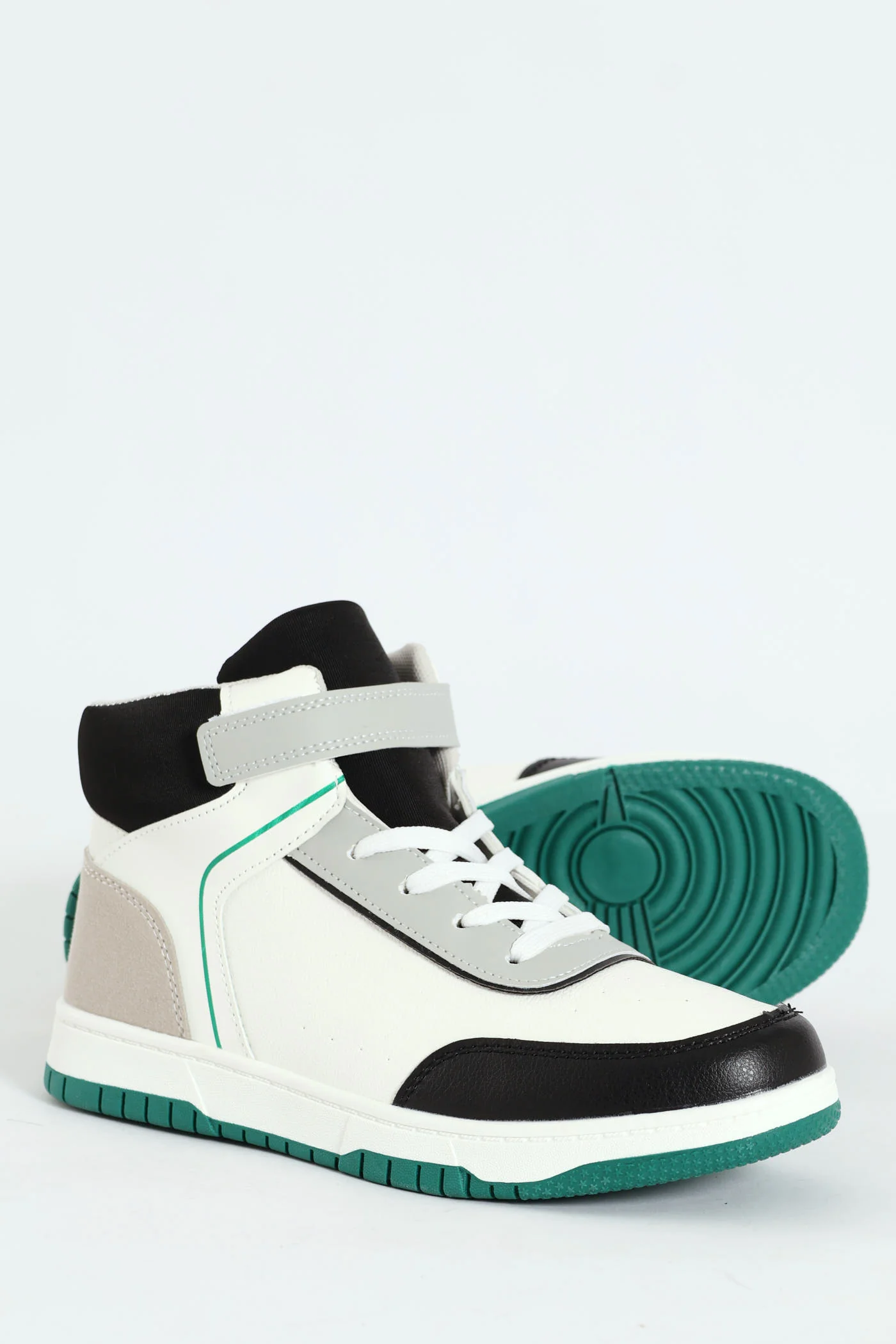 Boys Hitop Sneaker - White - Image 4