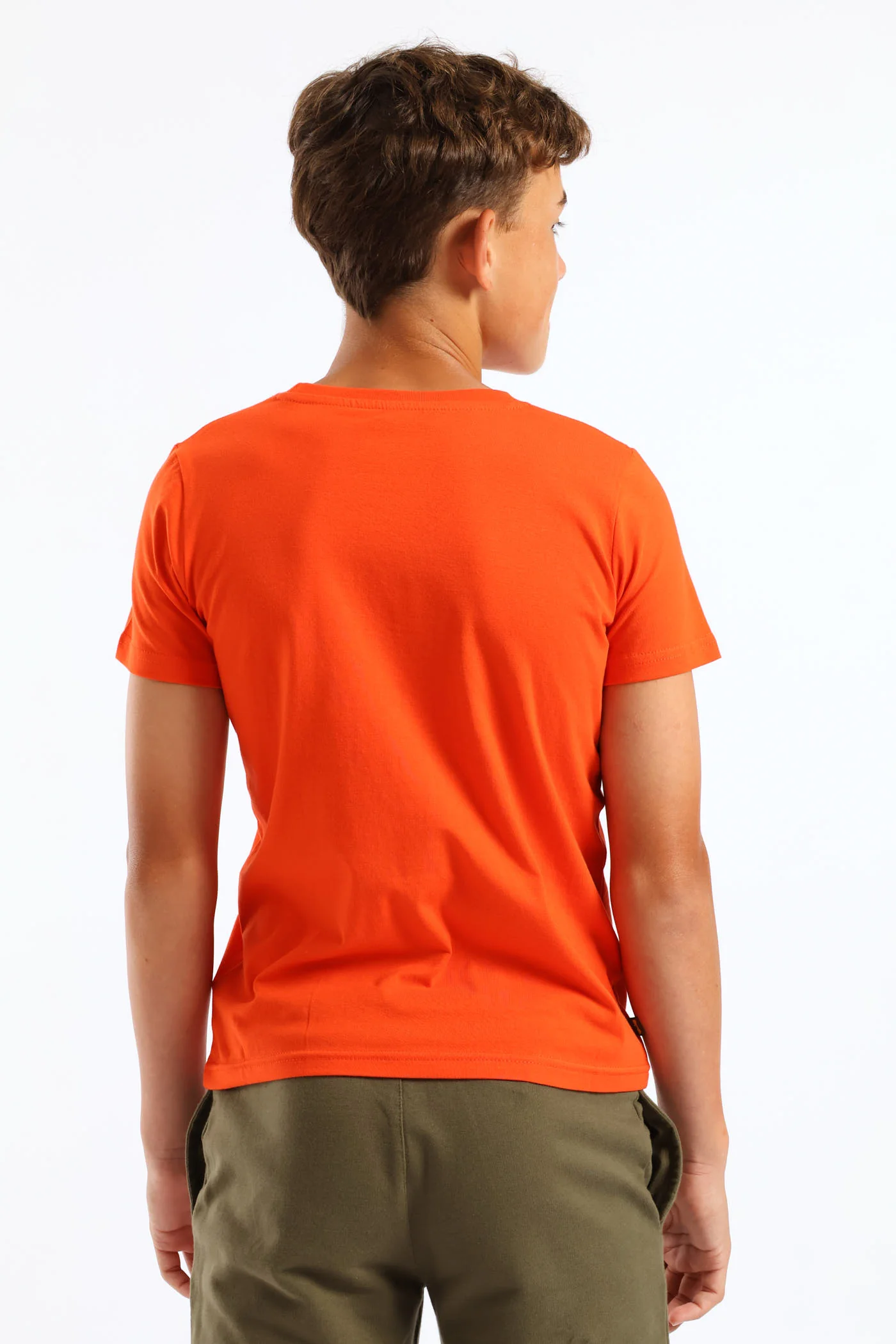 Boys Icon Star Logo Tee - Orange - Image 4