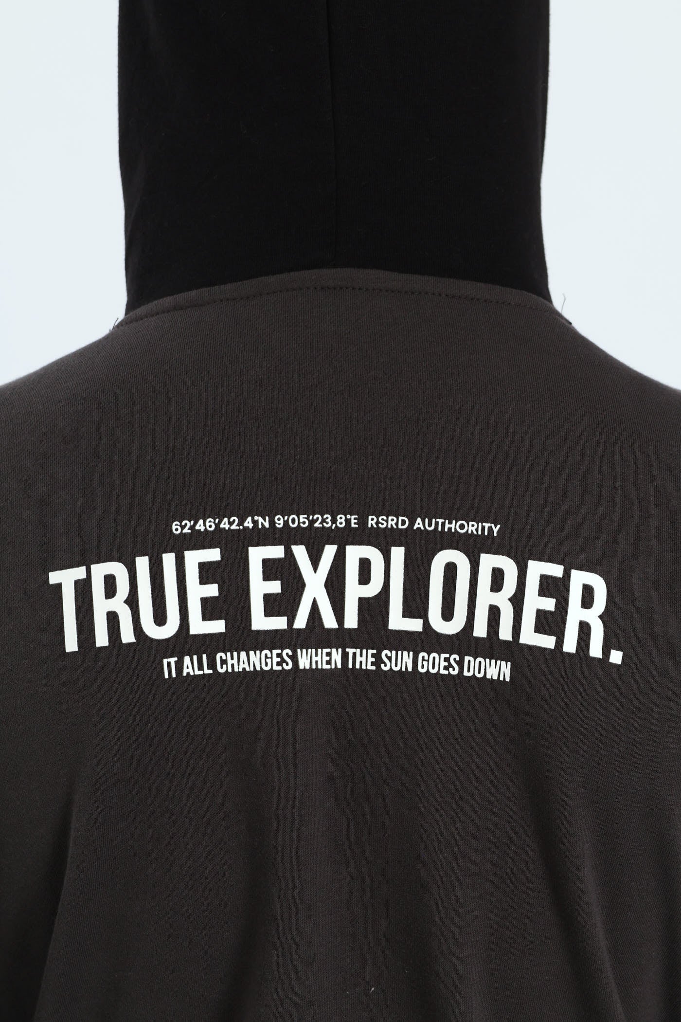 Boys Inset Back Print Hoody - Charcoal - Image 2