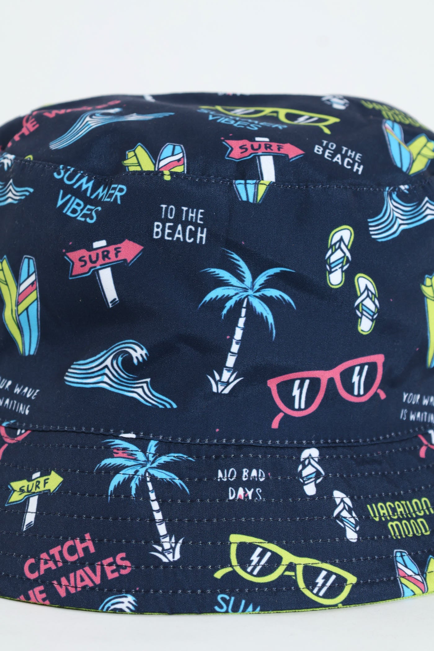 Pre-Boys Island Reversible Bucket Hat - Navy - Image 3