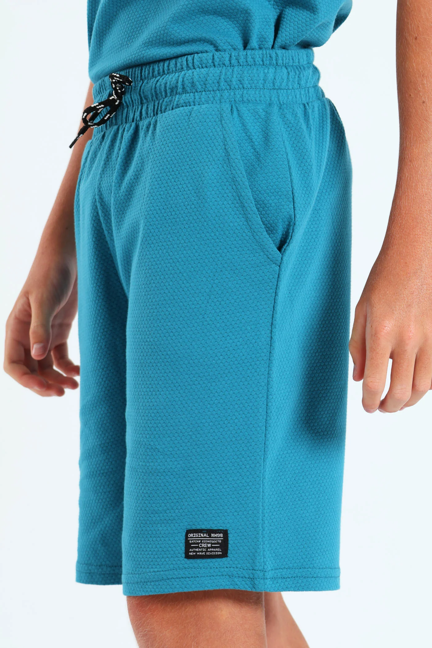 Boys Jacquard Shorts - Teal - Image 2