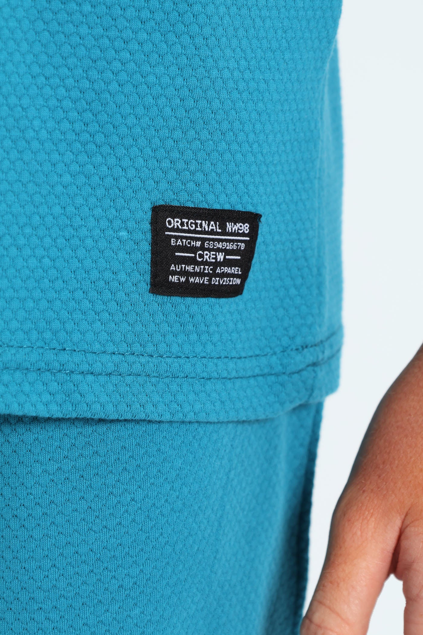 Boys Jacquard Tee - Teal - Image 2