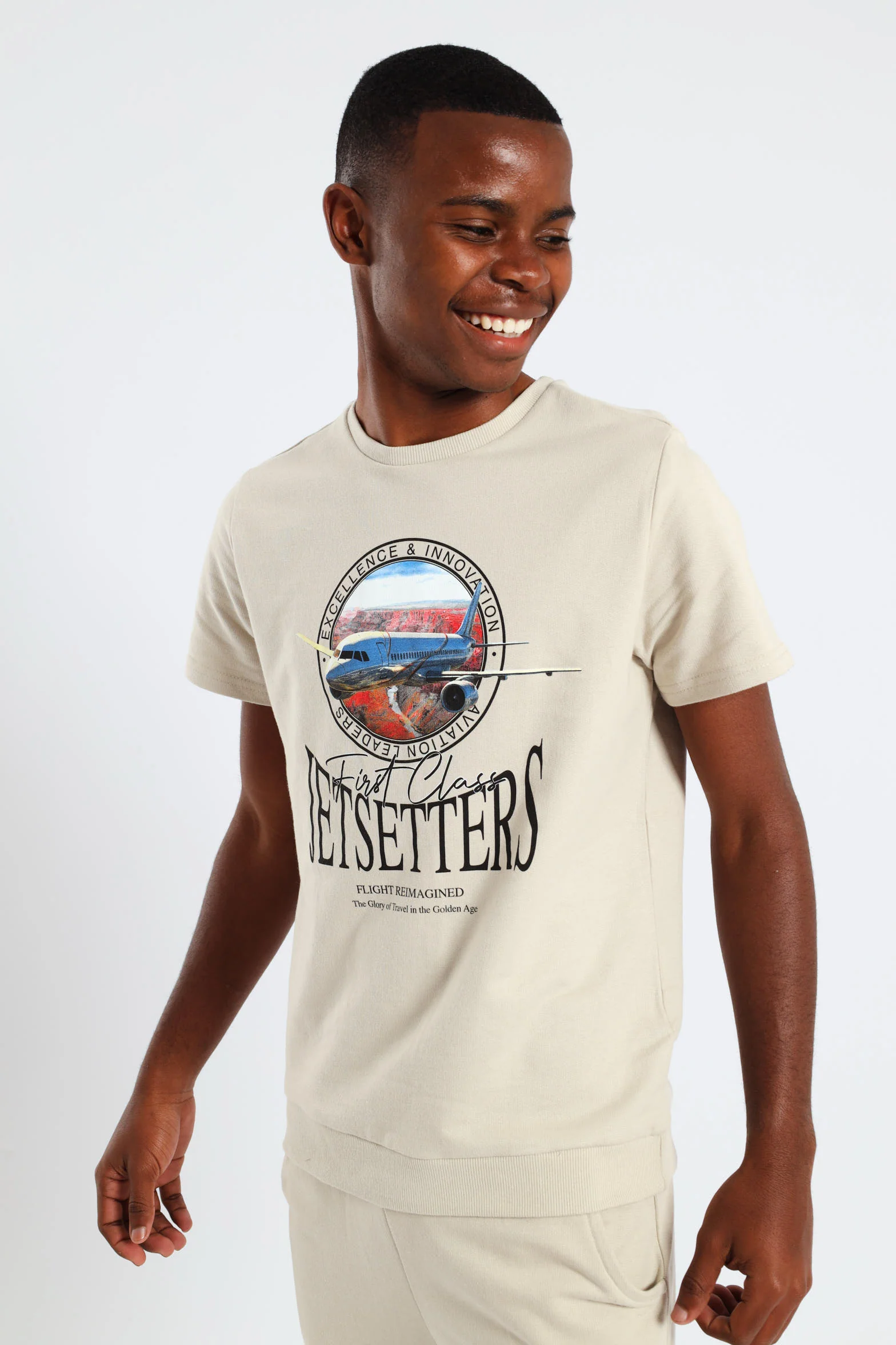 Boys Jet Setter Top - Light Stone - Image 2
