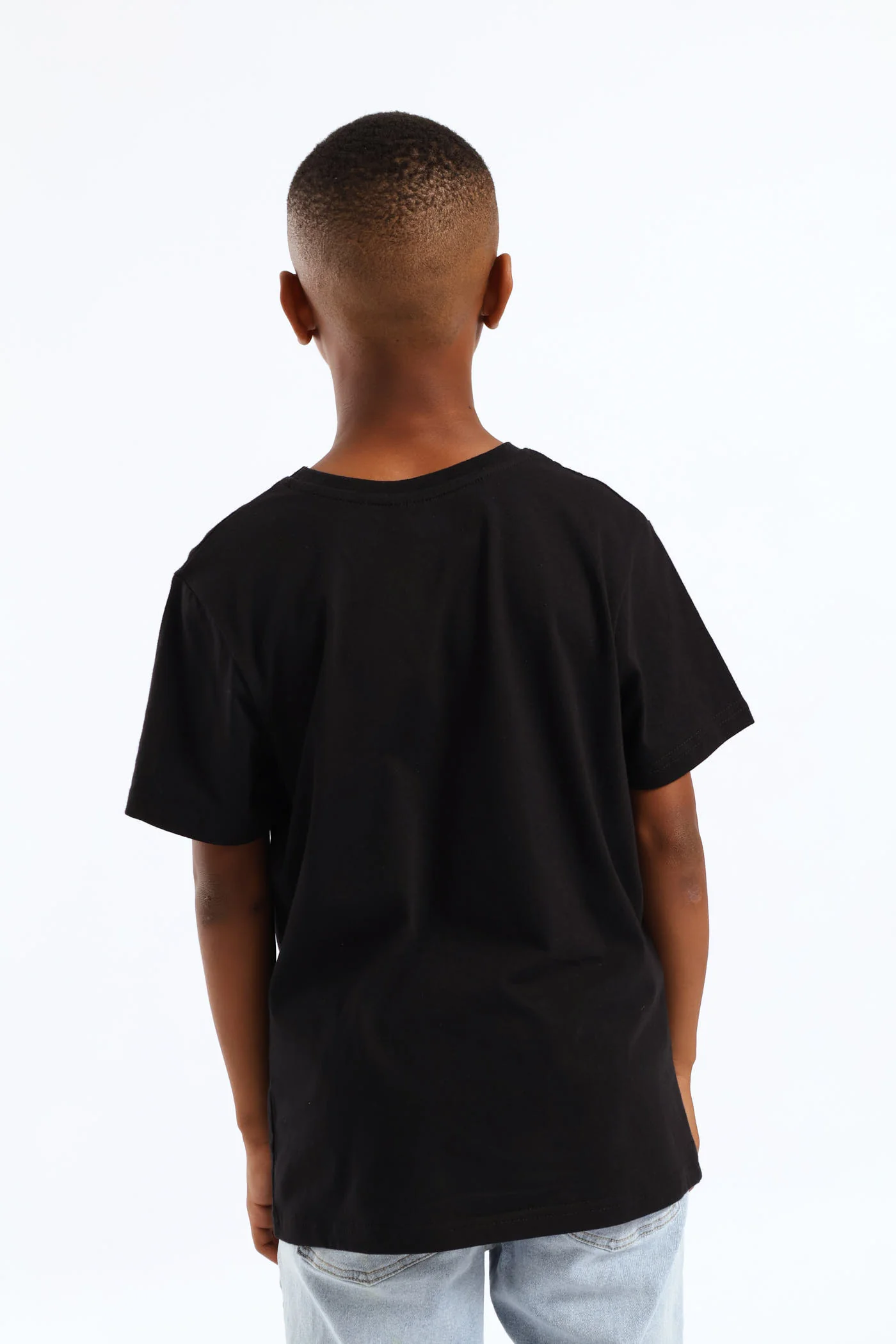 Boys Jolly Santa Print T-Shirt - Black - Image 5