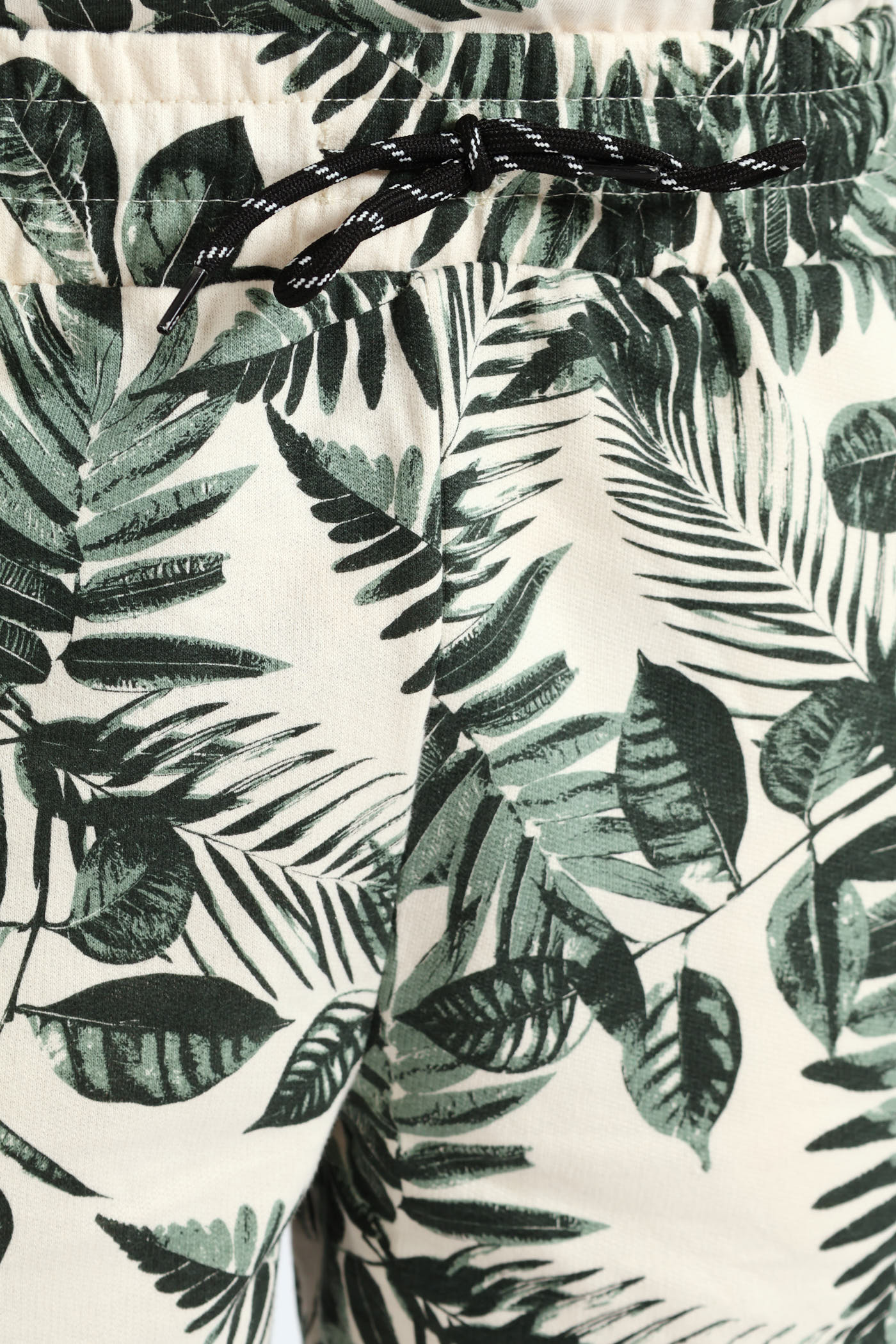 Boys Leaf Print Short - Cream - Image 4