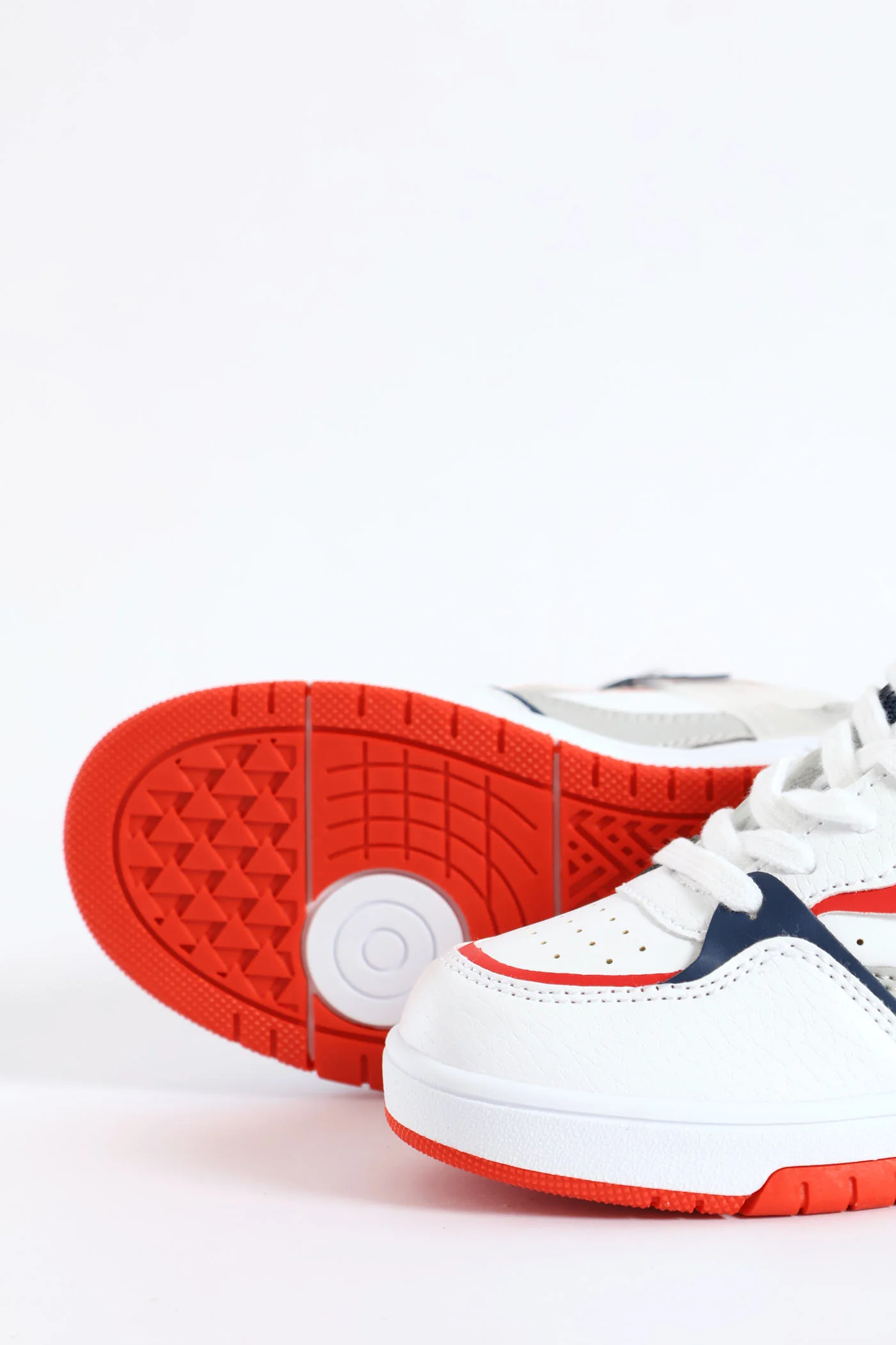 Boys Lilo Court Sneaker - White/Red - Image 2
