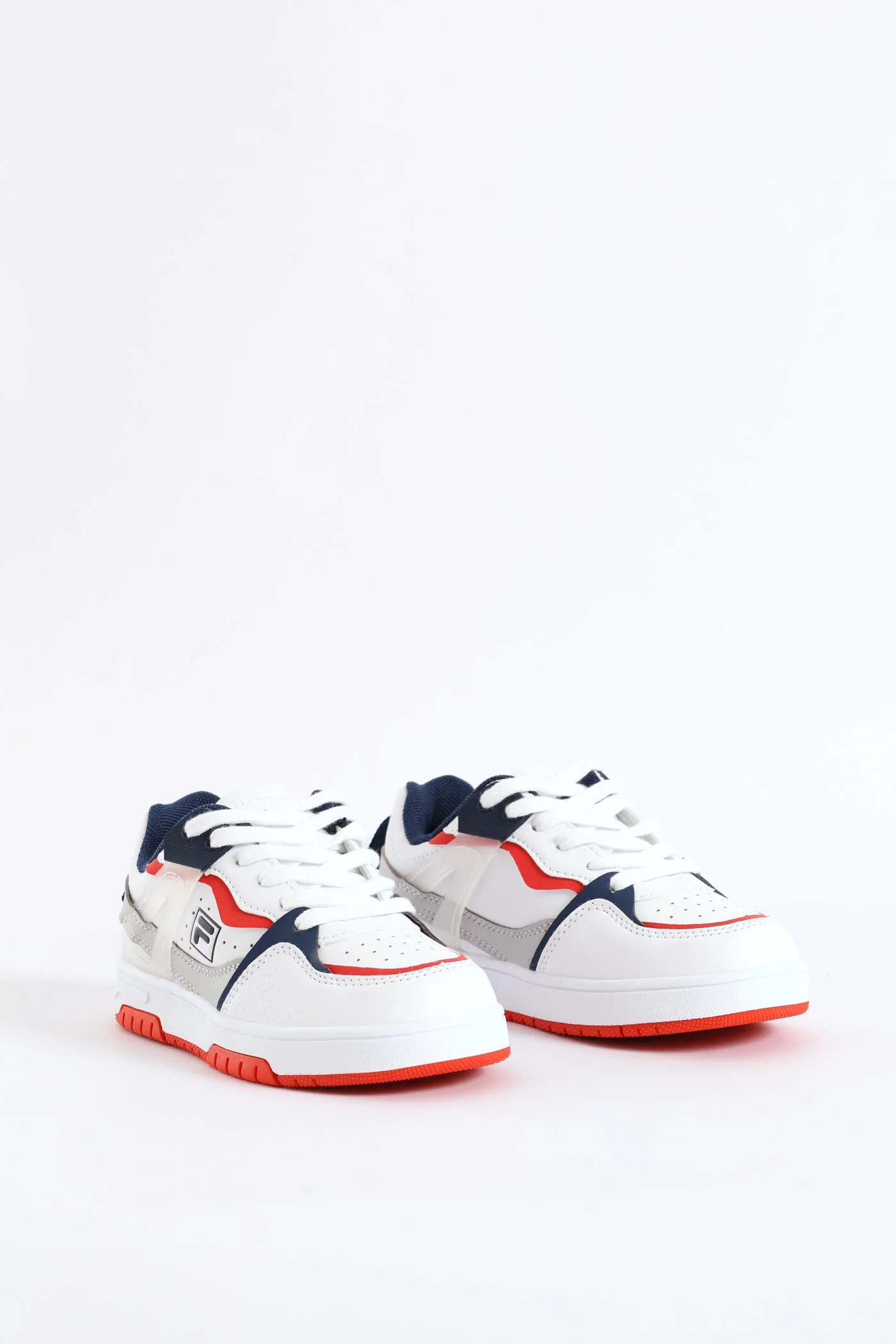 Boys Lilo Court Sneaker - White/Red - Image 3