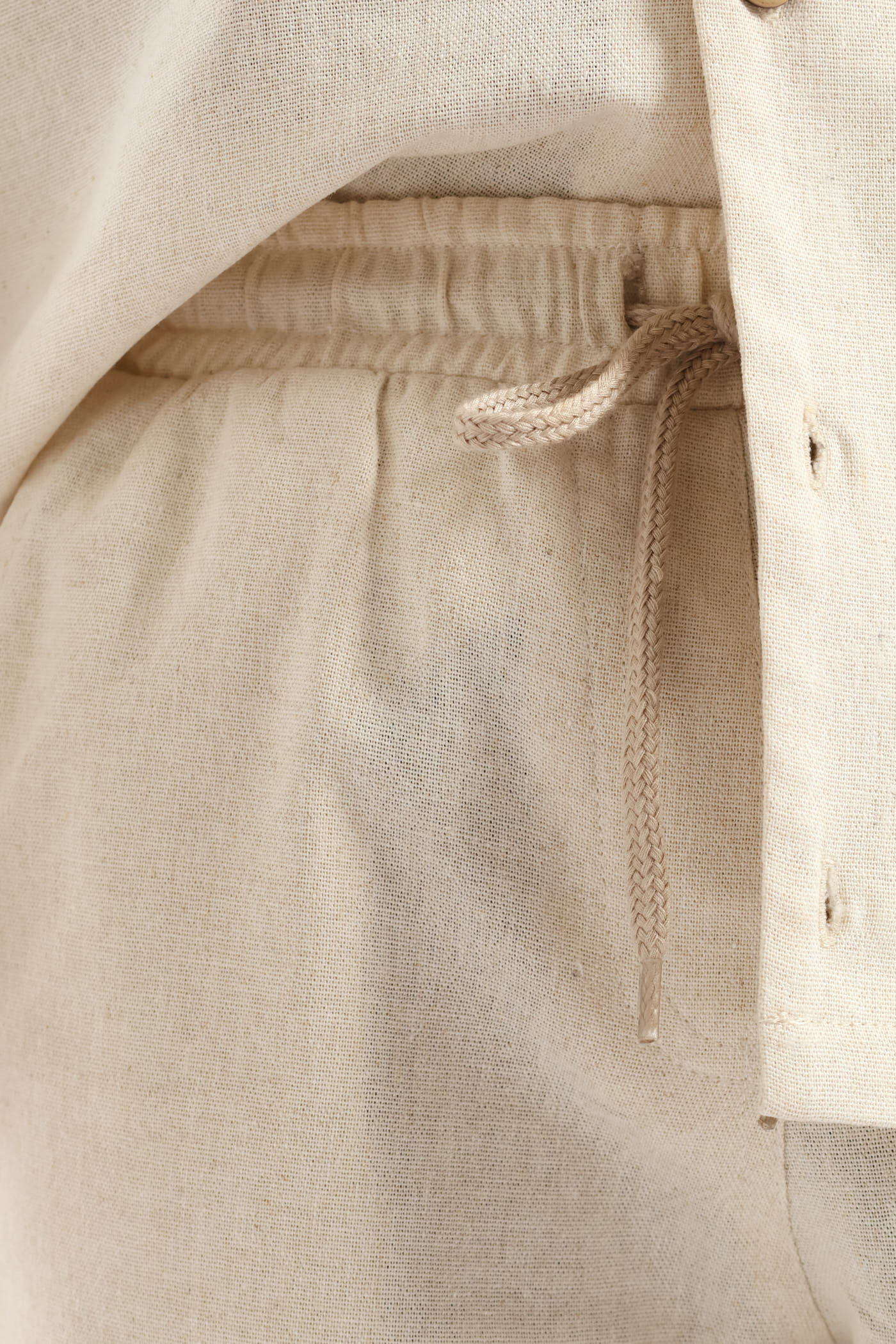 Boys Linen Wide Leg Pant - Natural - Image 5