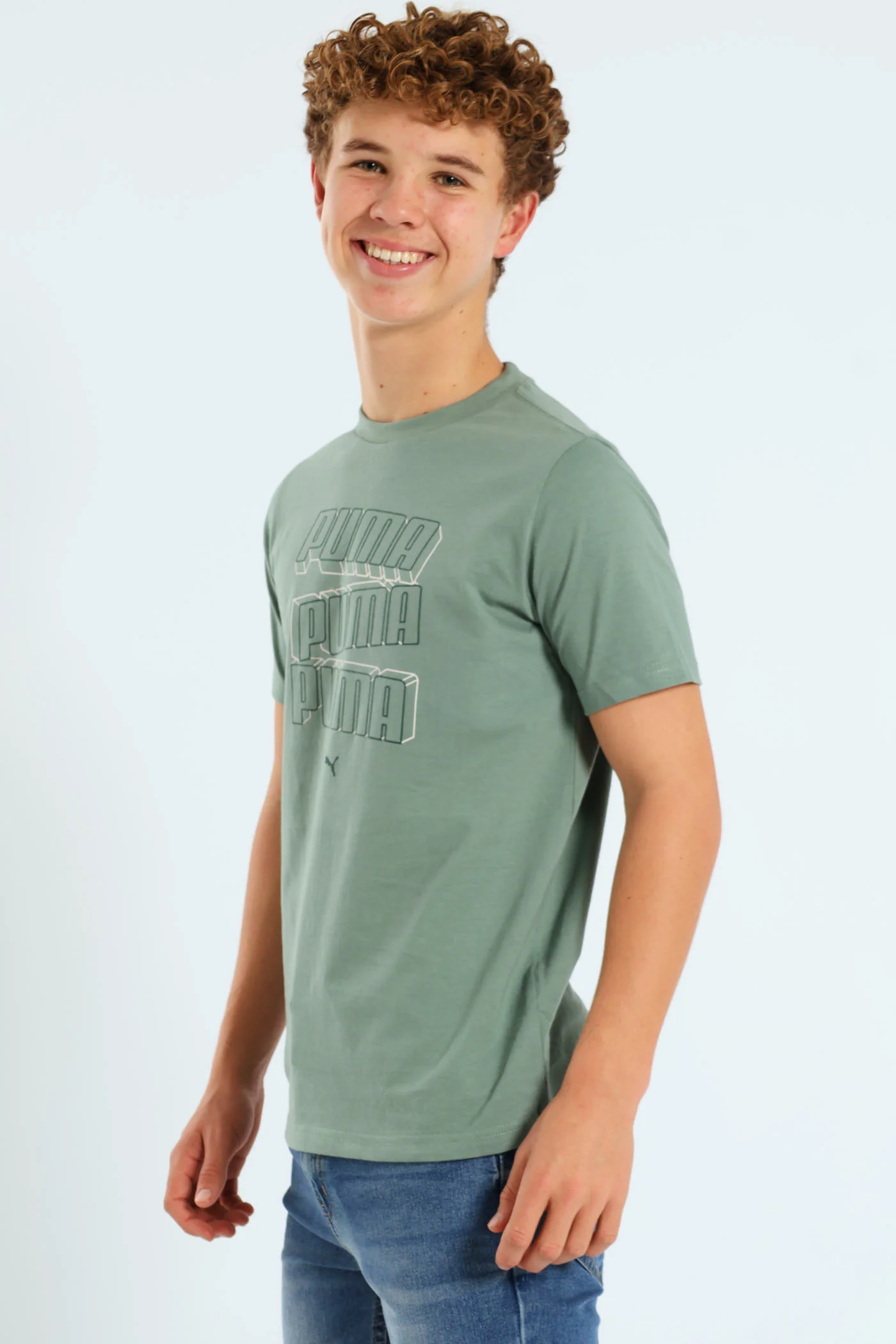 Boys Logo Lab Hog Tee - Sage - Image 3