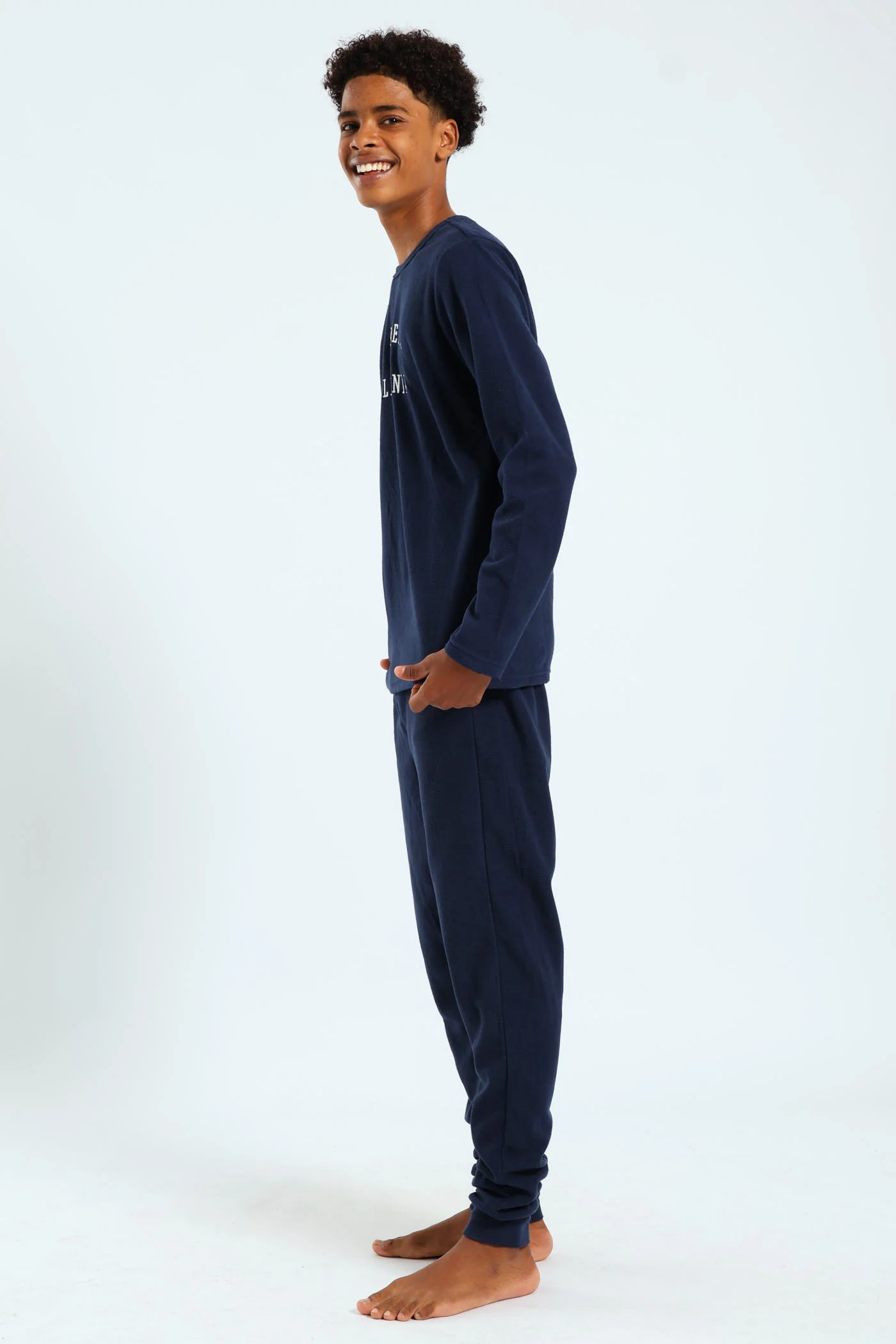 Boys Los Angeles Applique Sleep Top - Navy - Image 2