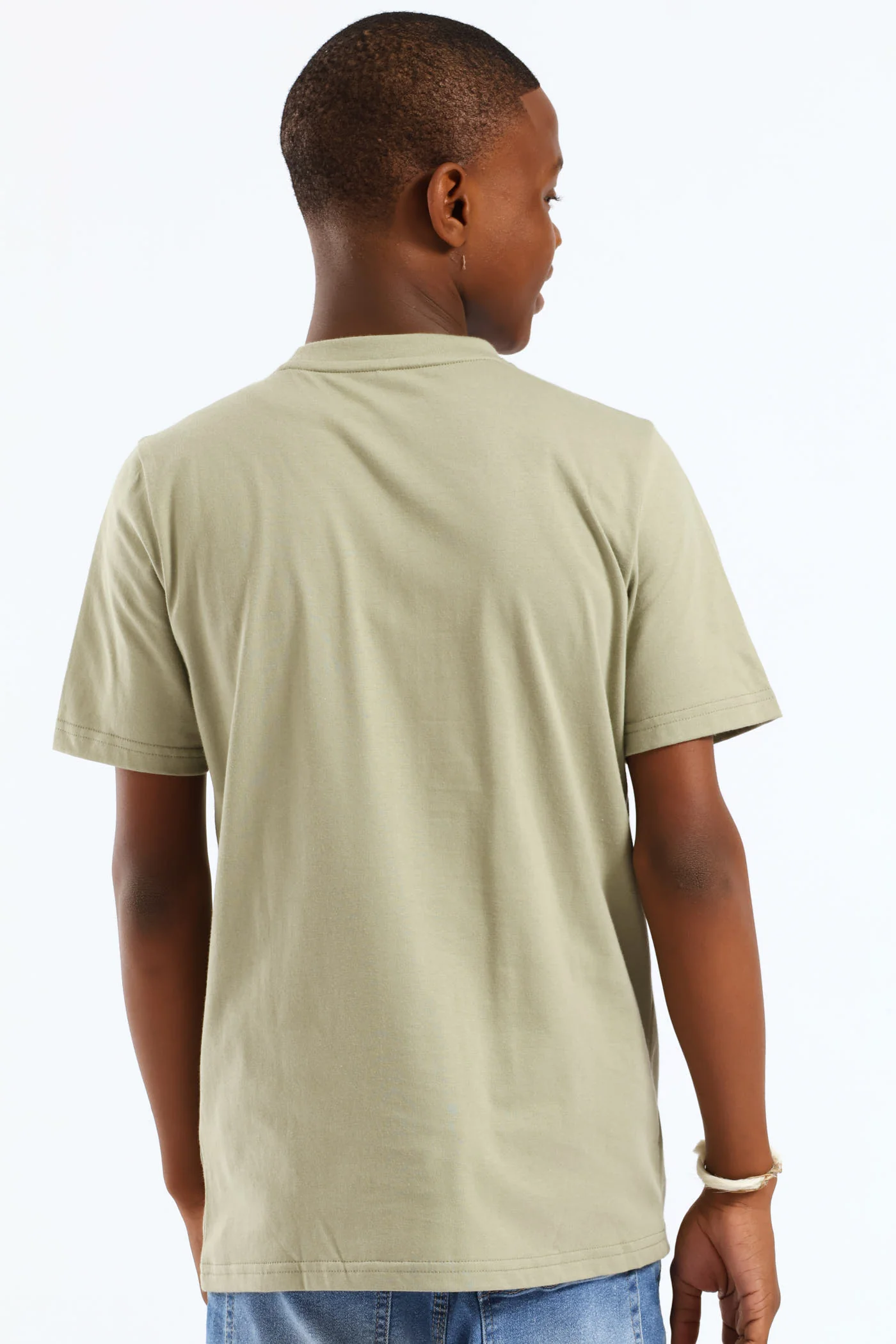Boys Lux Army Sneaker Print Tee - Green - Image 4