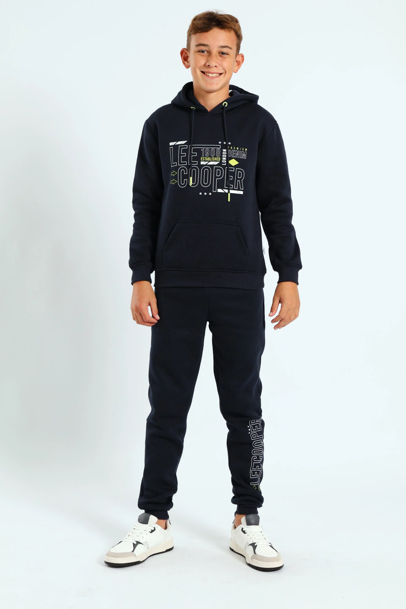 Boys Marco Print Hoodie - Navy - Image 2