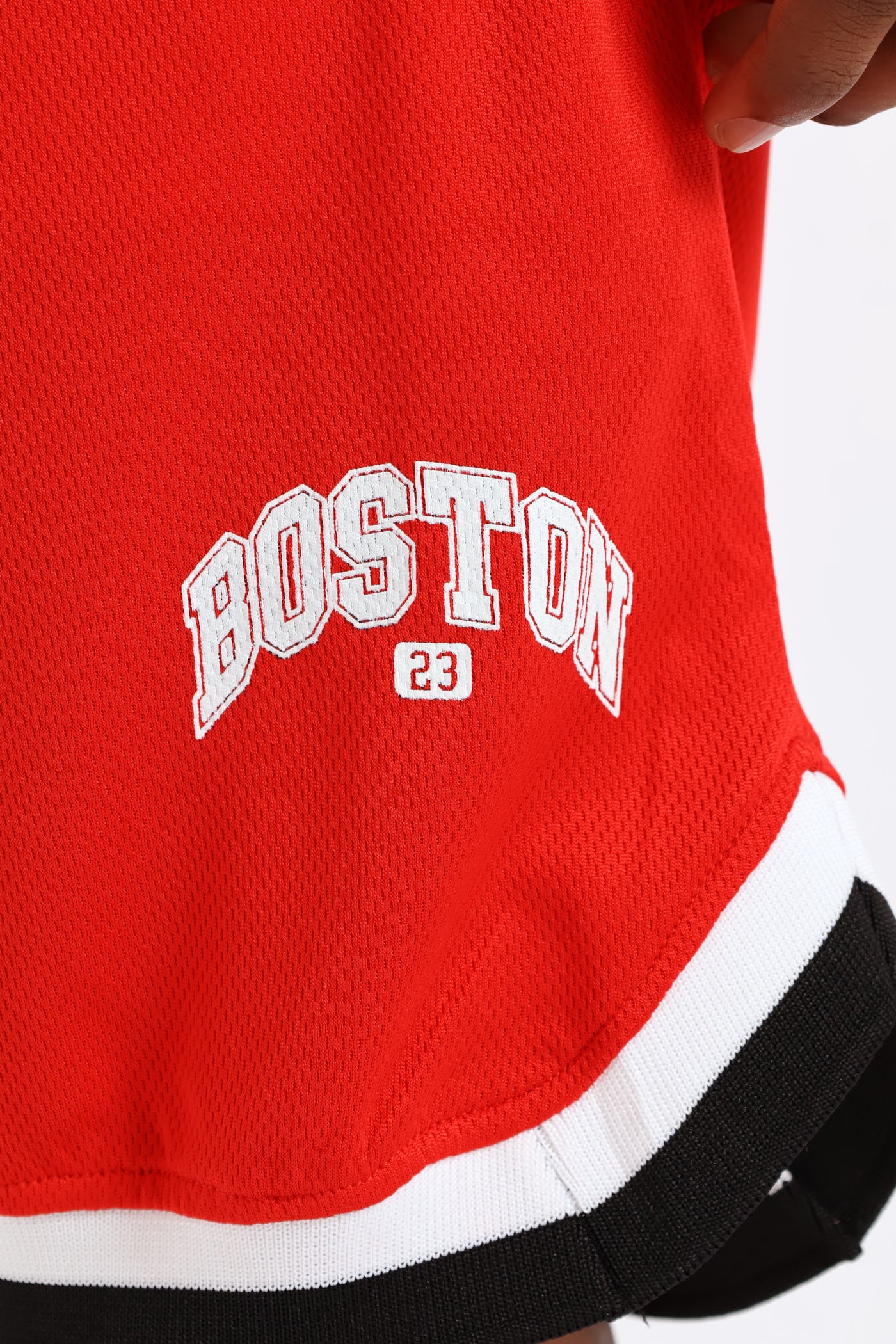 Boys Mesh Sport Shorts - Red - Image 2