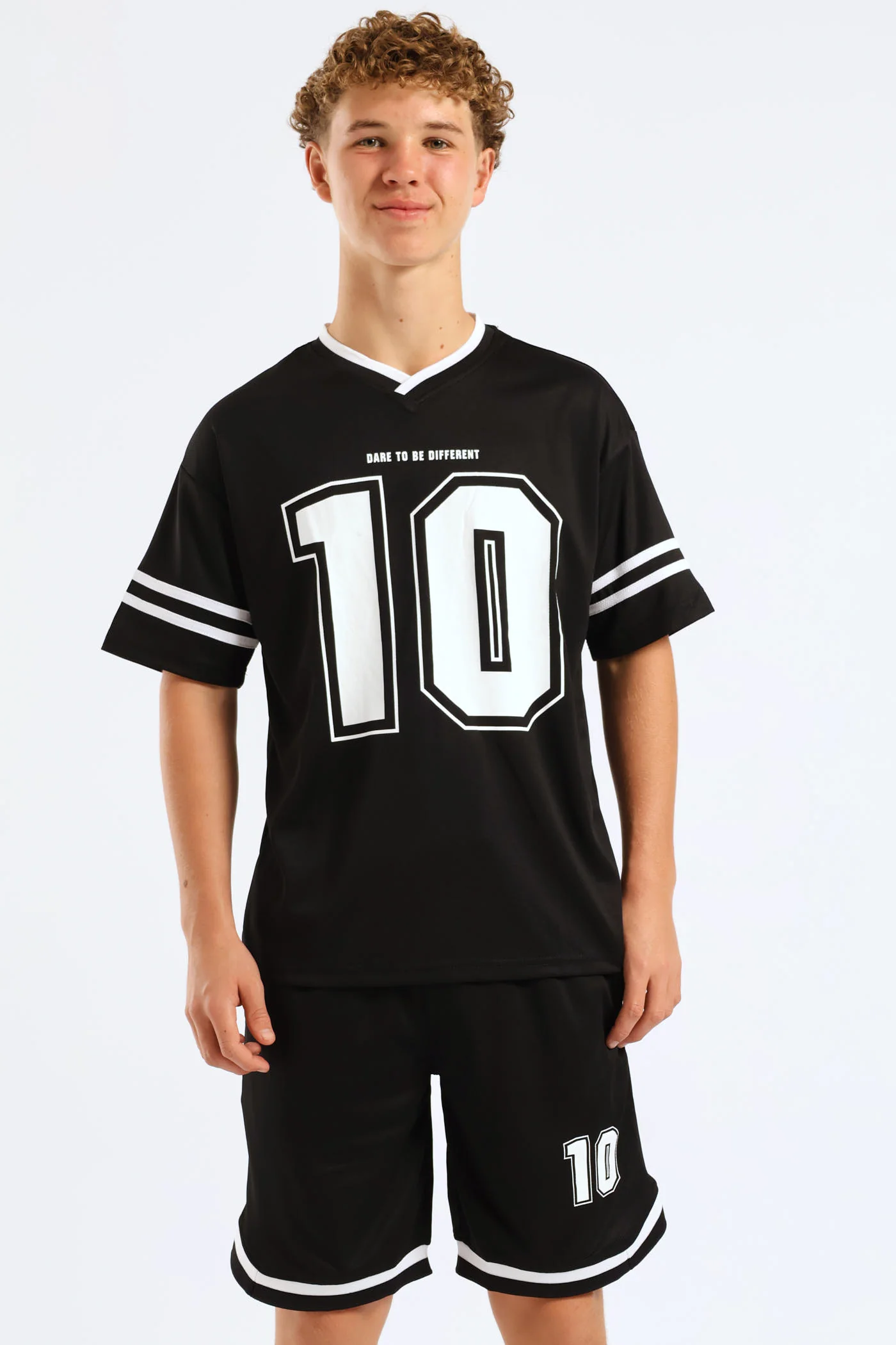 Boys Mesh Sport T-Shirt - Black - Image 5