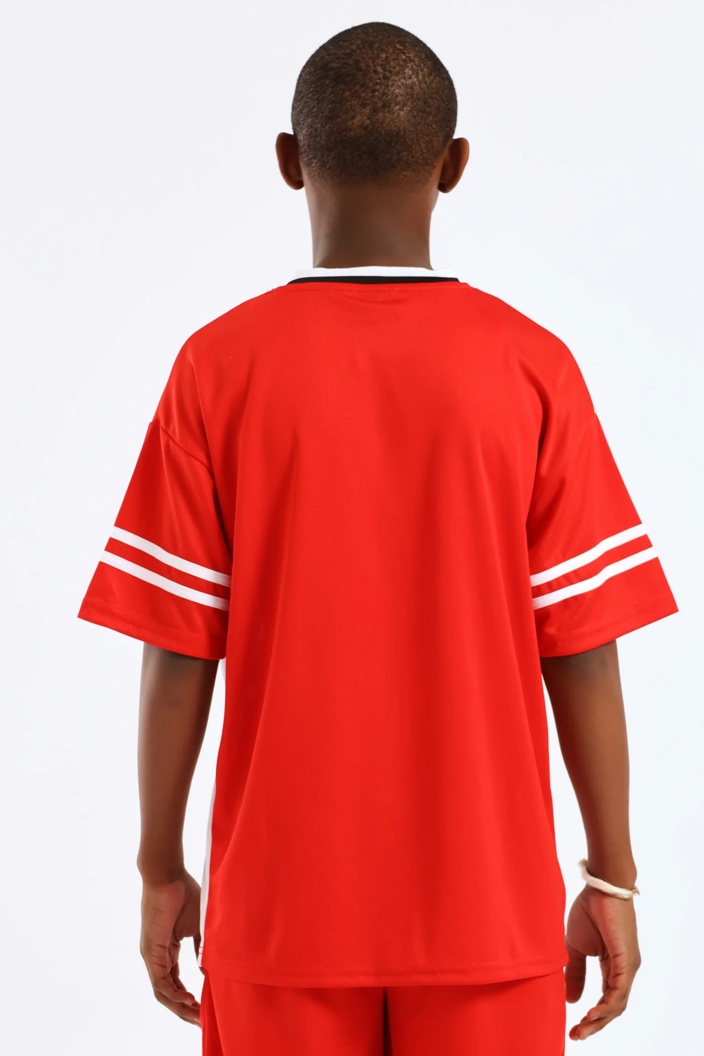 Boys Mesh Sport T-Shirt - Red - Image 4