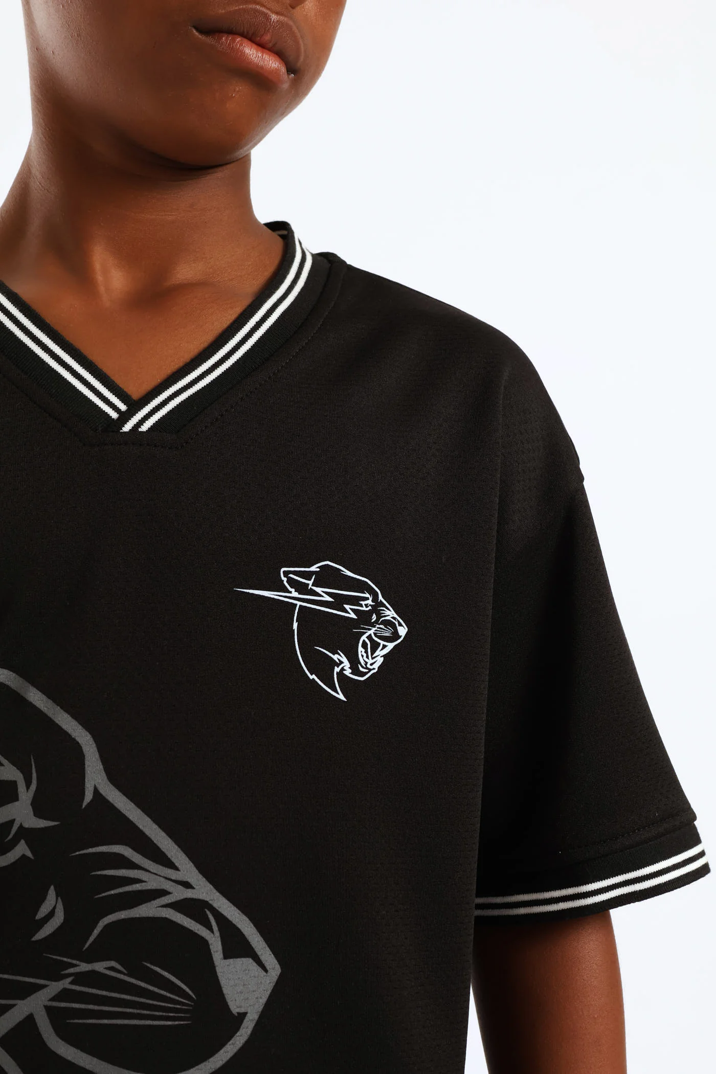 Boys Mesh Sports T-Shirt - Black - Image 3