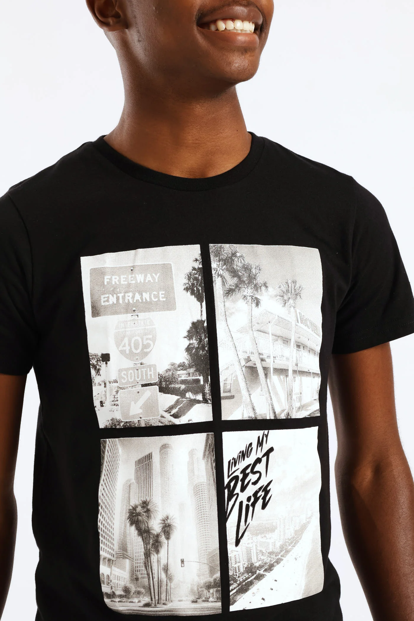 Boys Miami Photographic Print T-Shirt - Black - Image 2