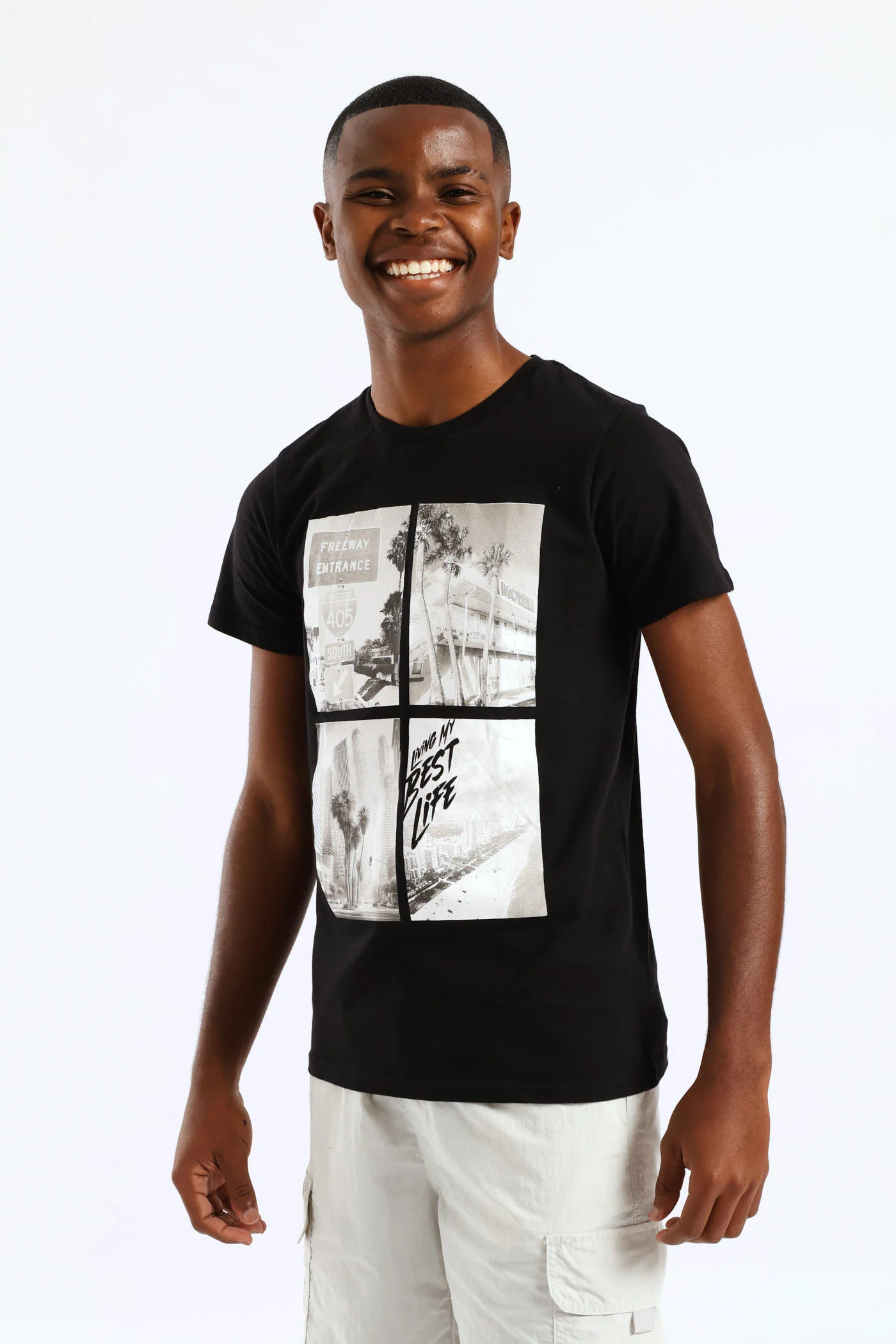 Boys Miami Photographic Print T-Shirt - Black - Image 3