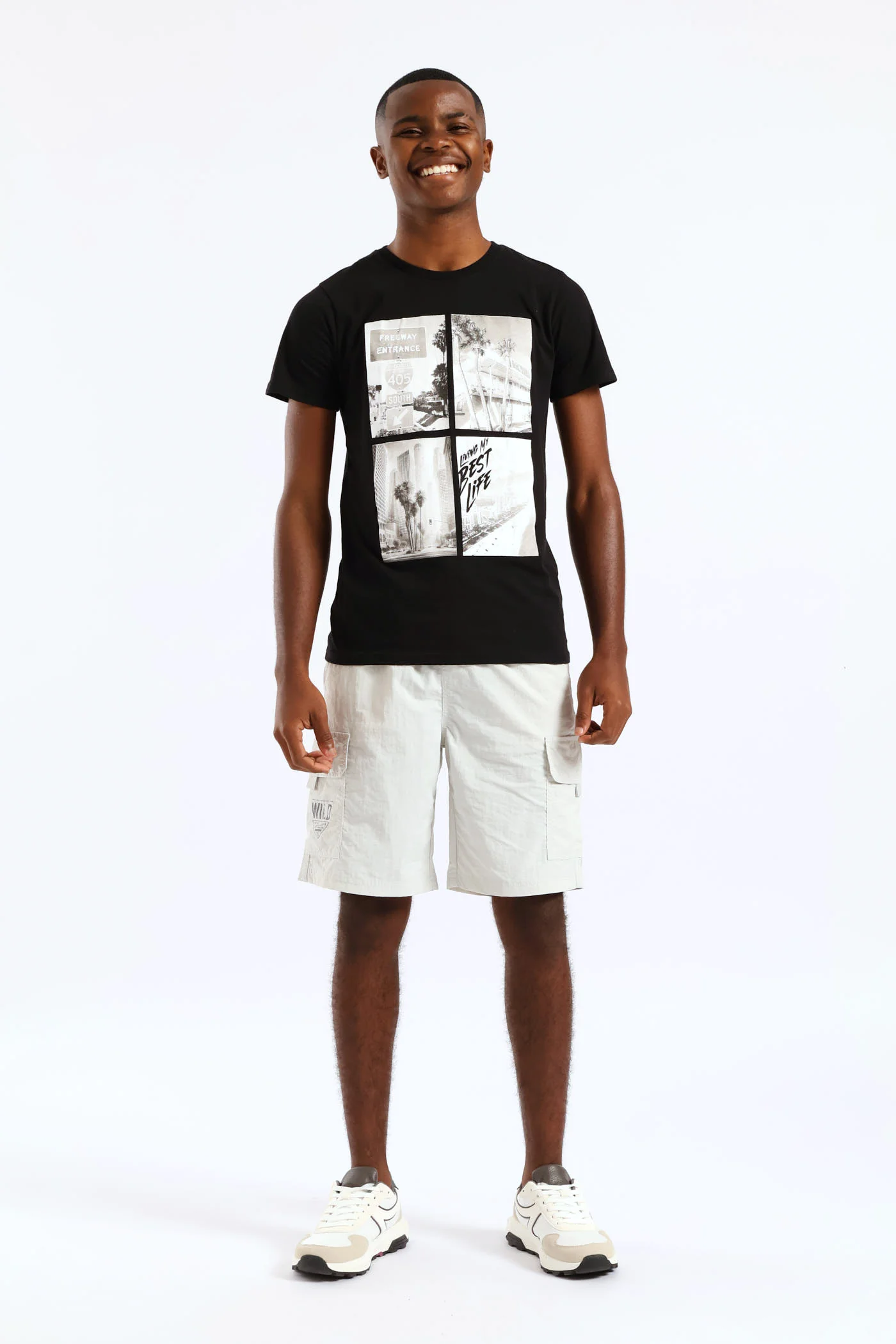 Boys Miami Photographic Print T-Shirt - Black - Image 5