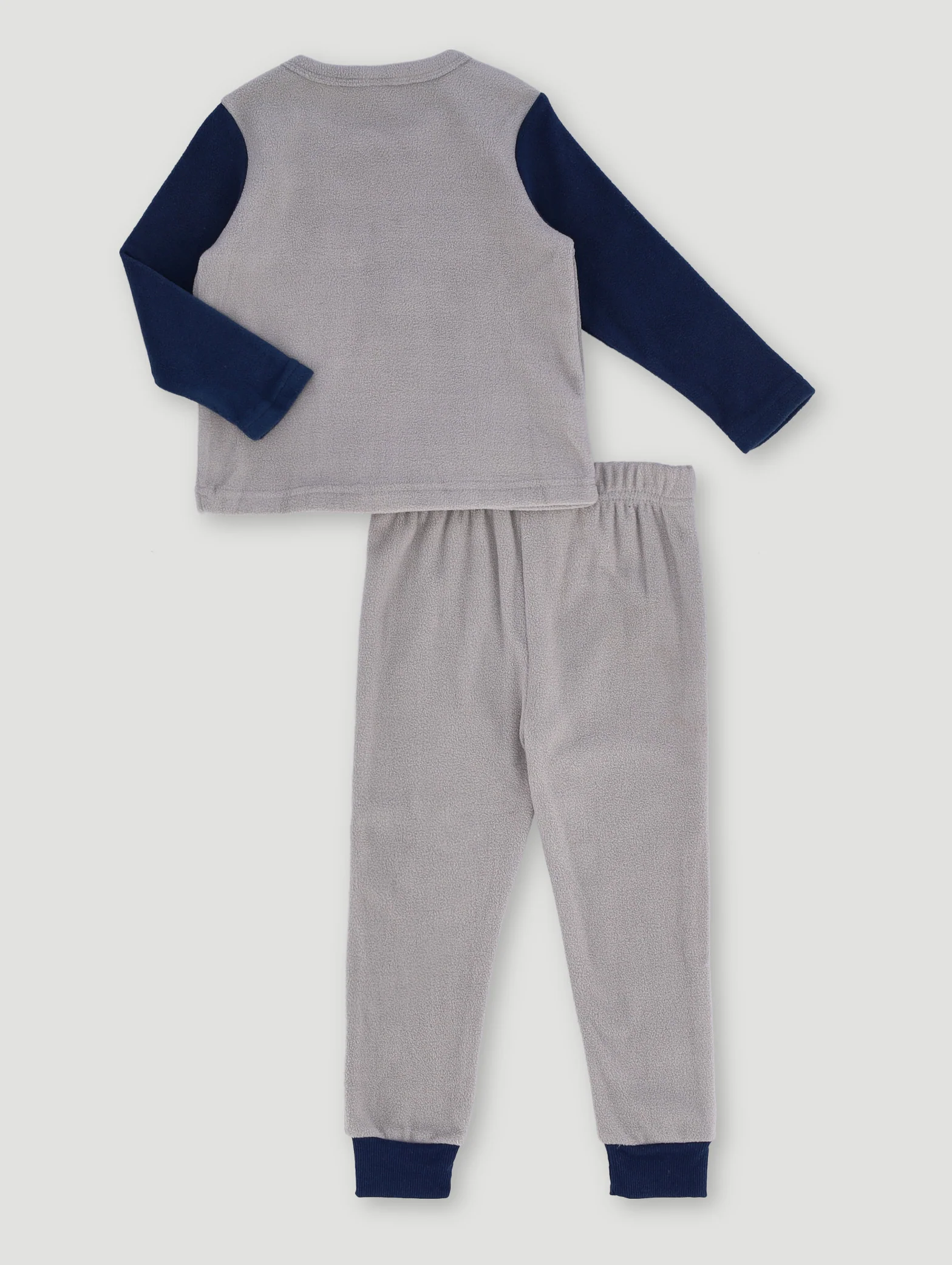 Boys Micro Fibre Raglan Sleeve Sleep Set - Grey - Image 2