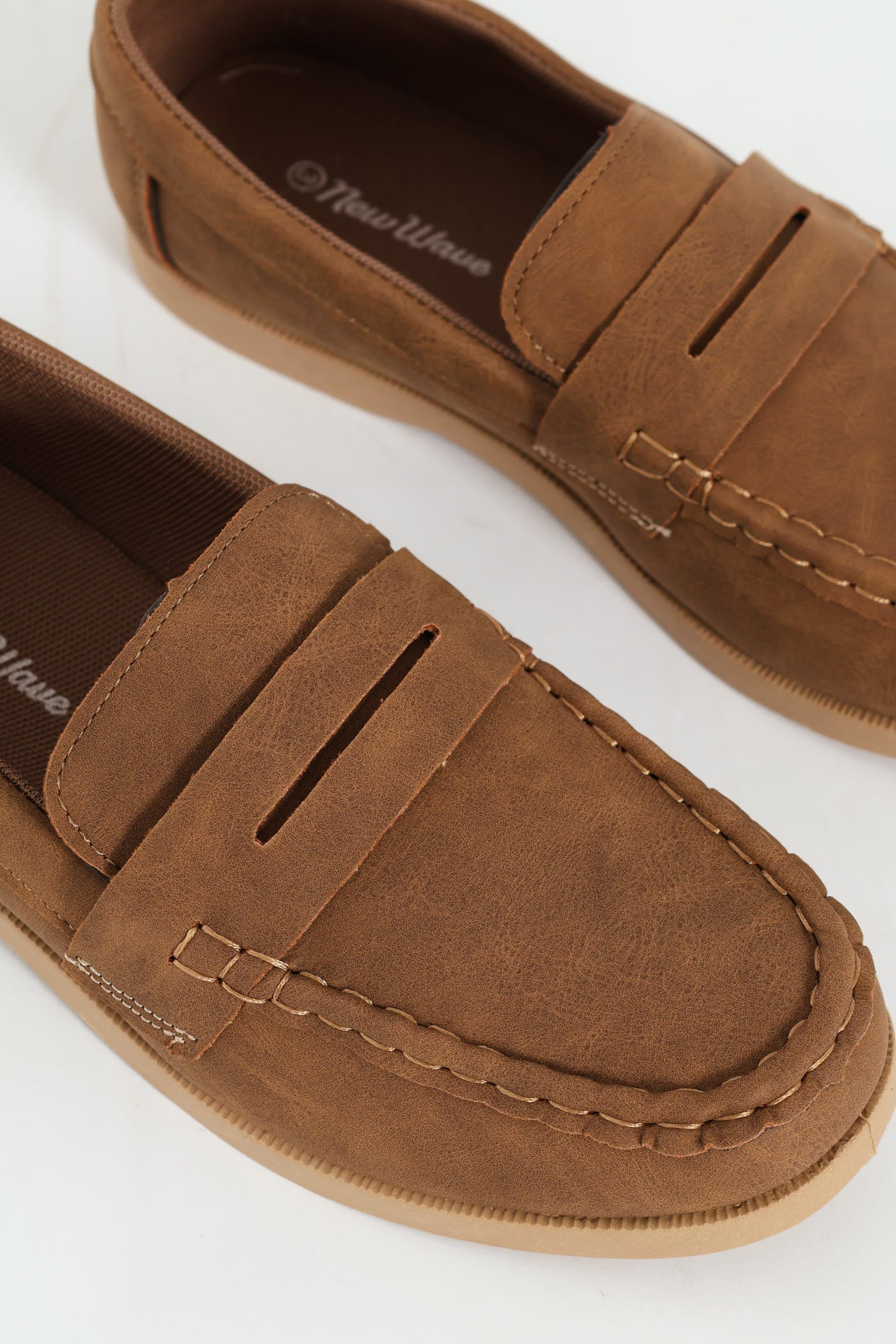Boys Moccasin Slip On - Brown - Image 5