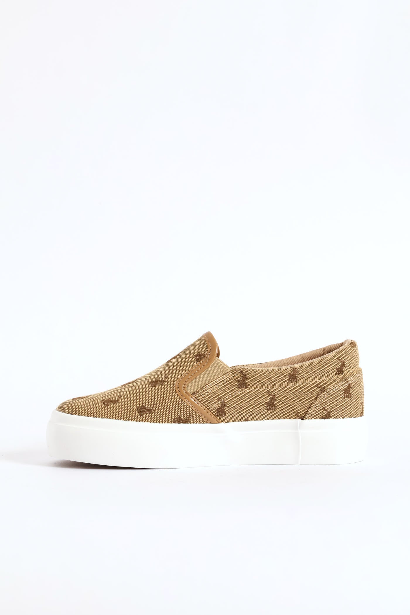 Boys Monogram Slip On Sneaker - Stone - Image 3