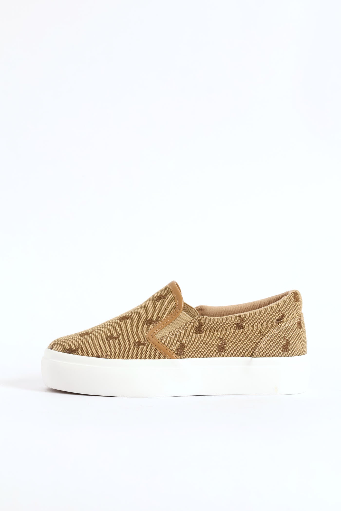 Boys Monogram Slip On Sneaker - Stone - Image 4