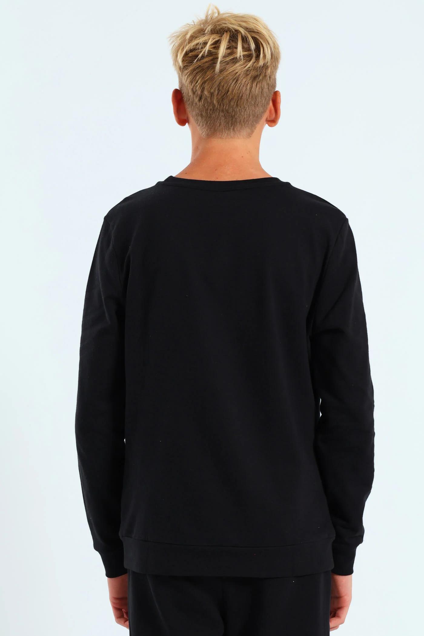 Boys Moon Fleece Crew Top - Black - Image 4