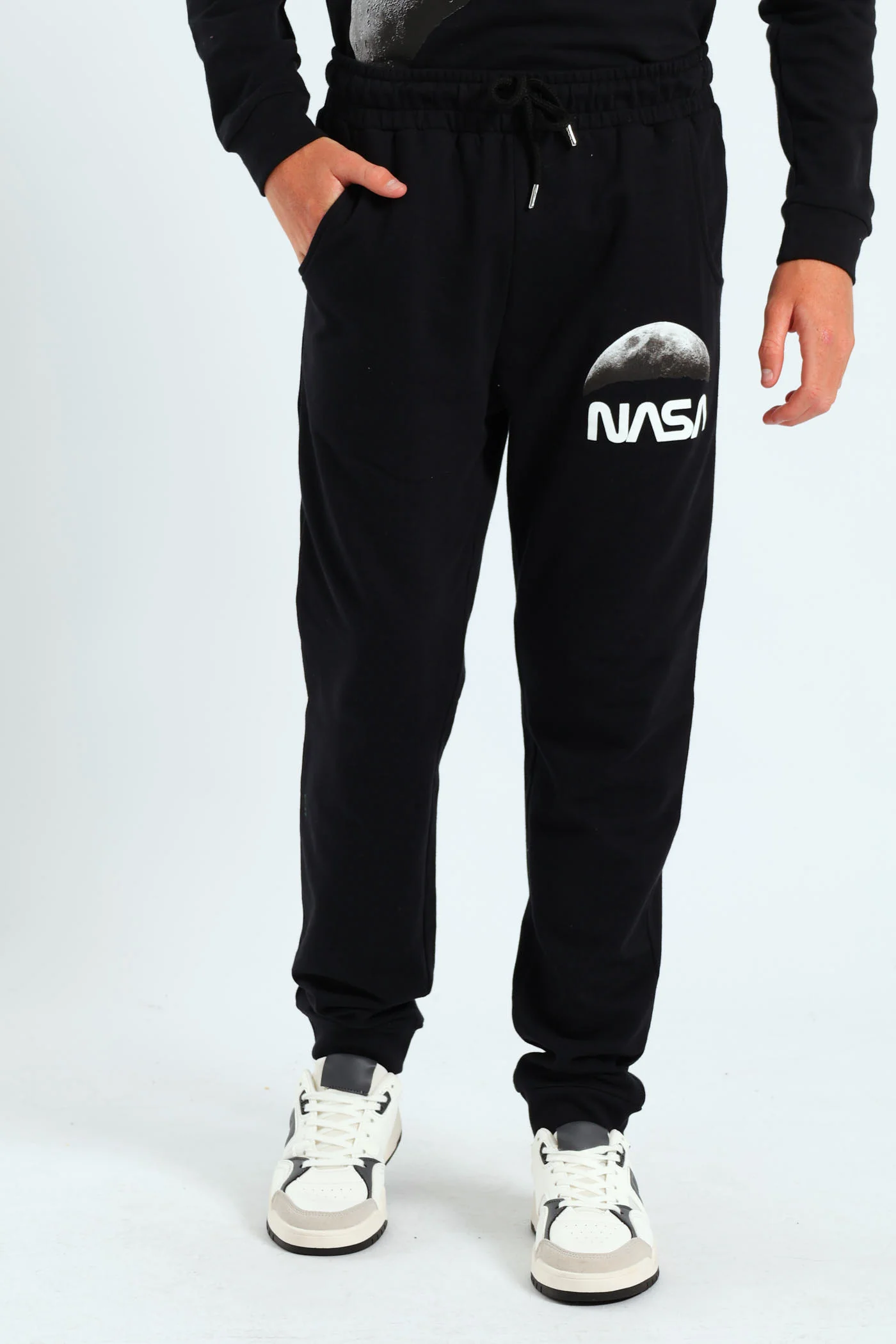 Boys Moon Fleece Jogger - Black - Image 2