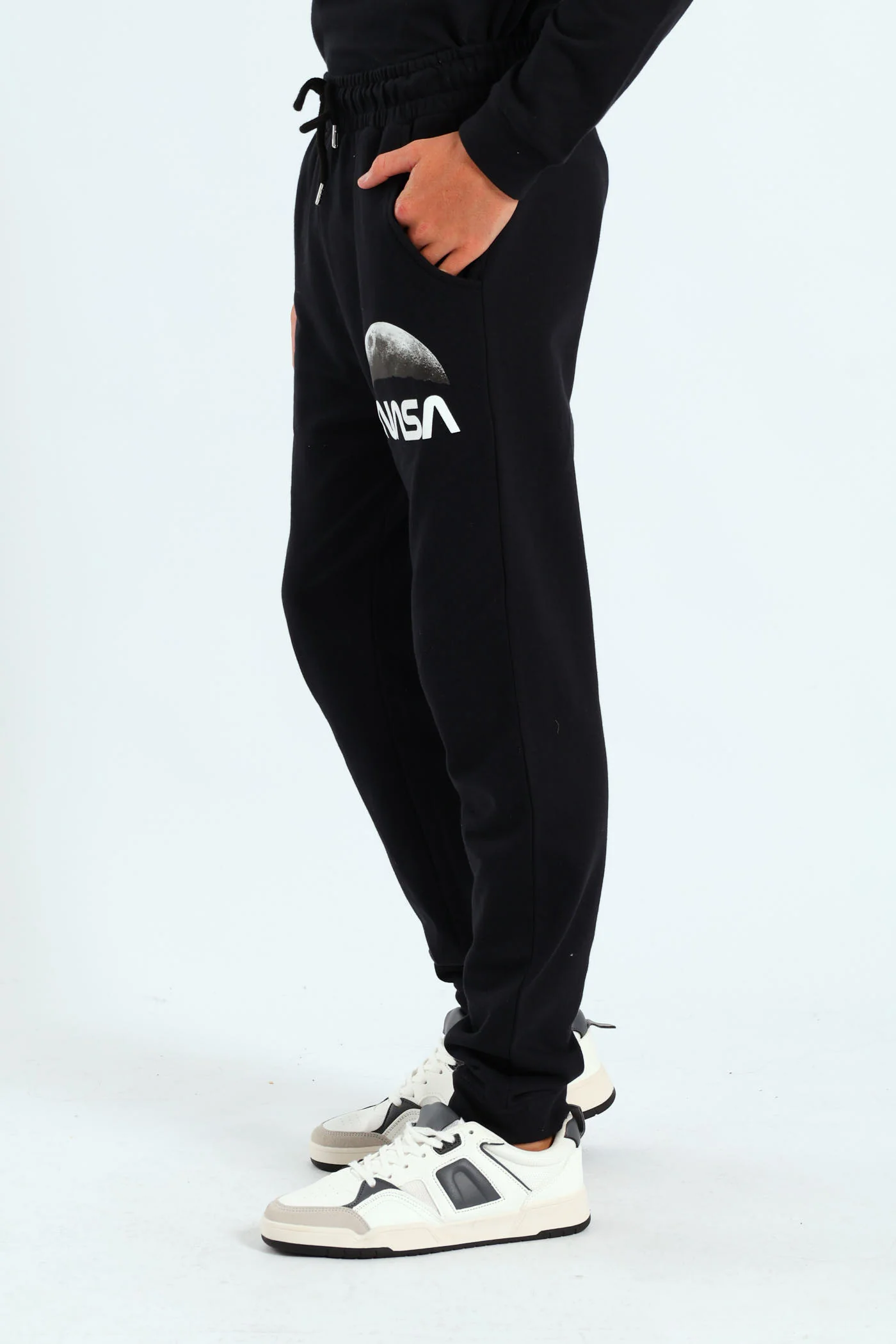 Boys Moon Fleece Jogger - Black - Image 3