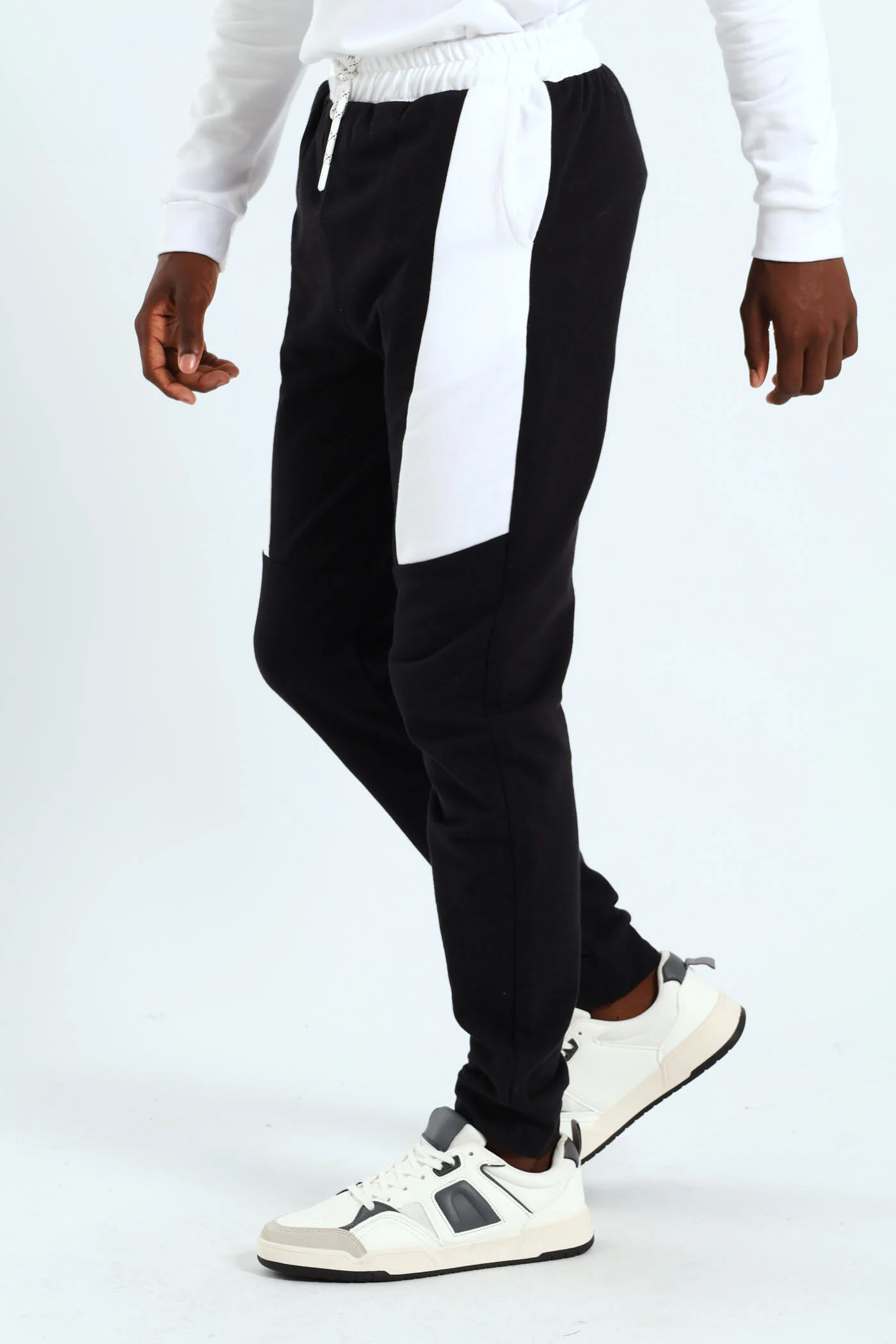 Boys Mr Beast Fleece Joggers - Black/White - Image 8