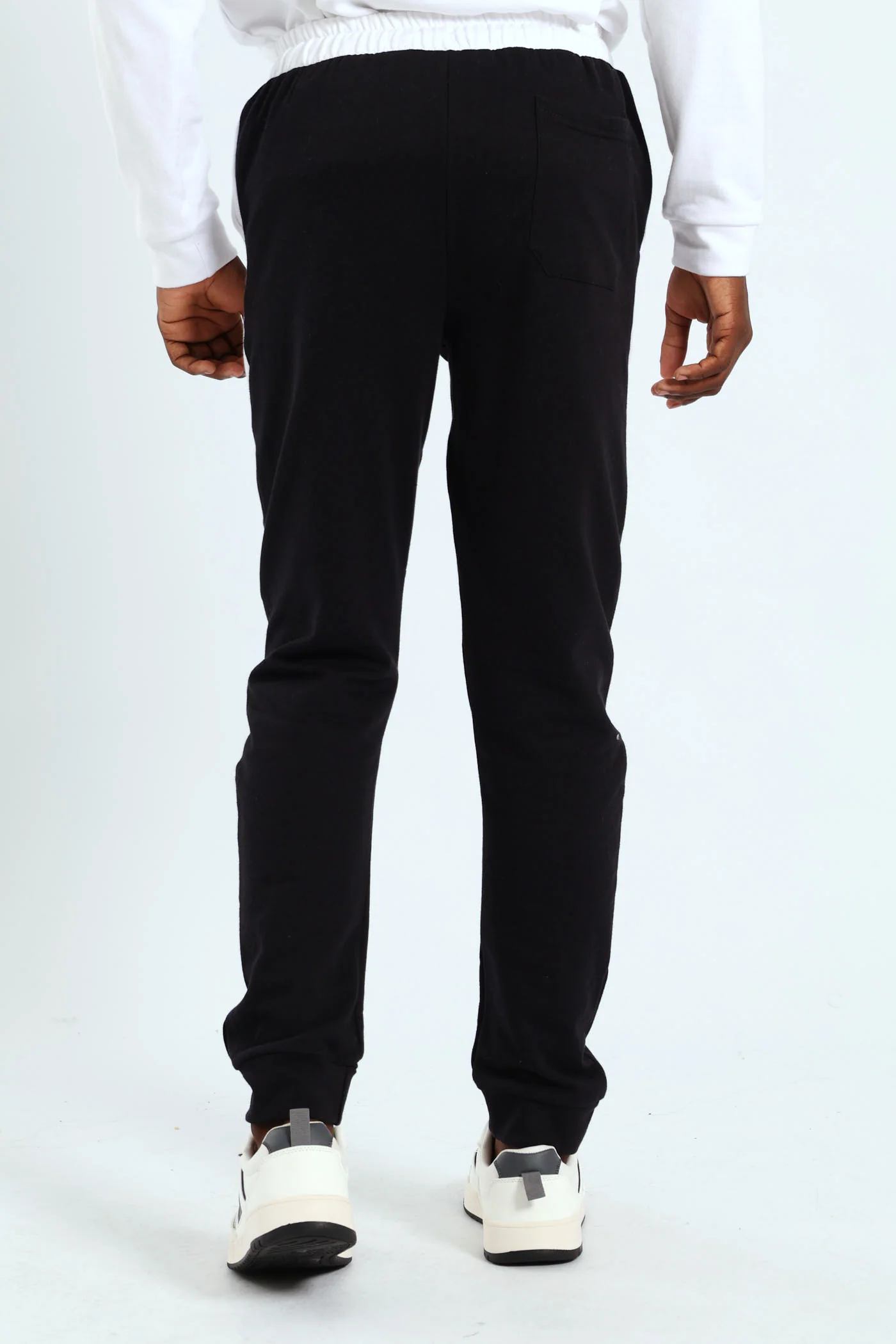Boys Mr Beast Fleece Joggers - Black/White - Image 9