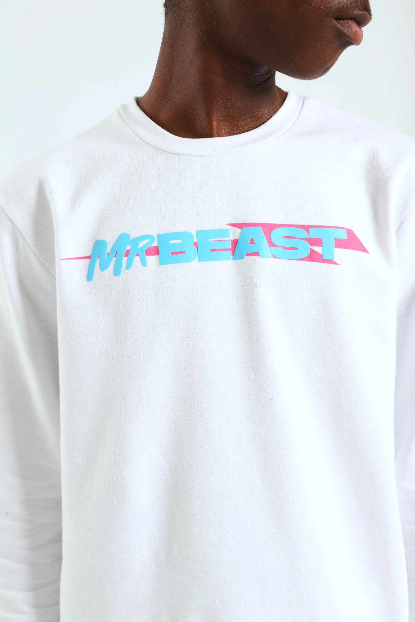 Boys Mr Beast Front & Back Crew Top - White - Image 10