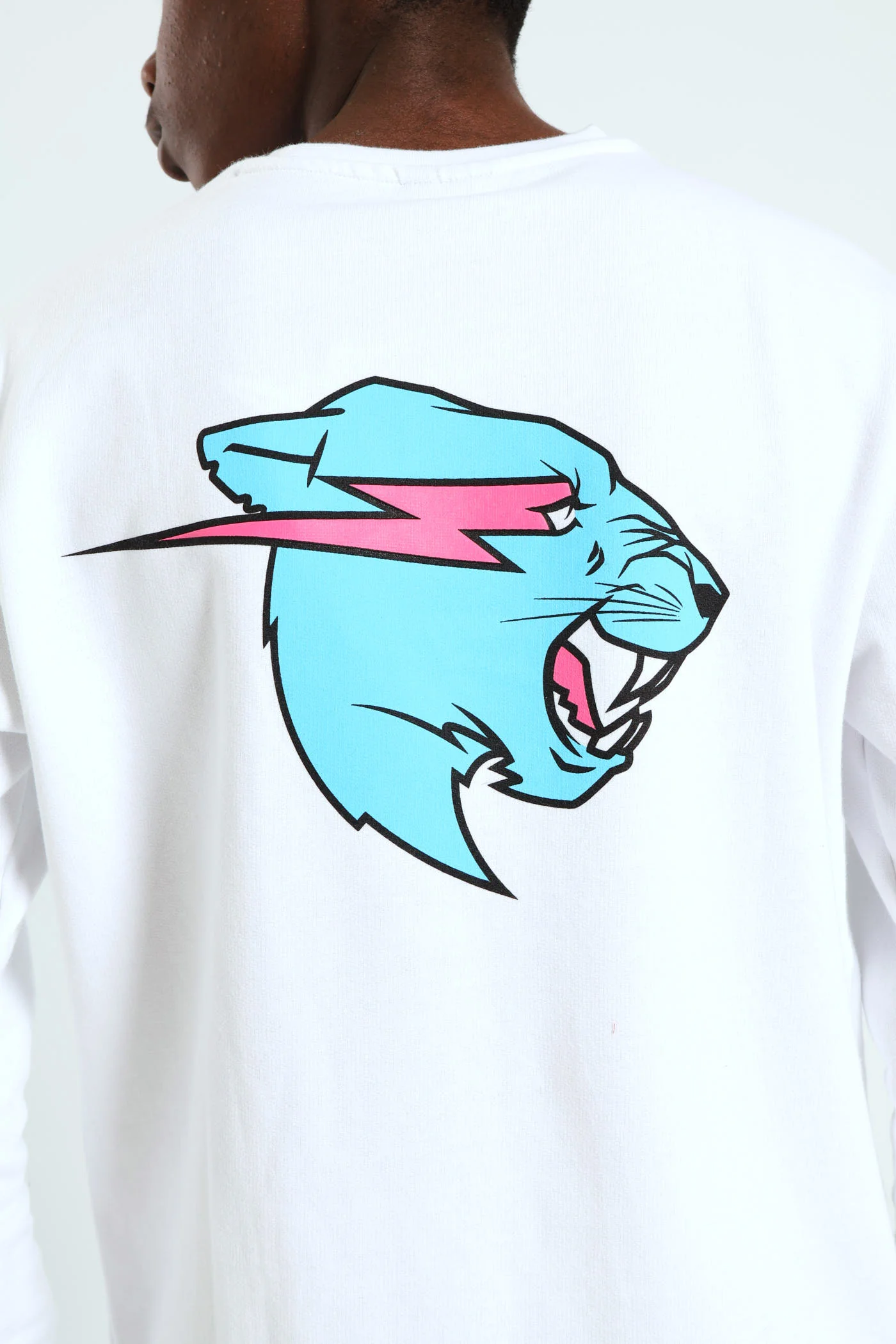 Boys Mr Beast Front & Back Crew Top - White - Image 9