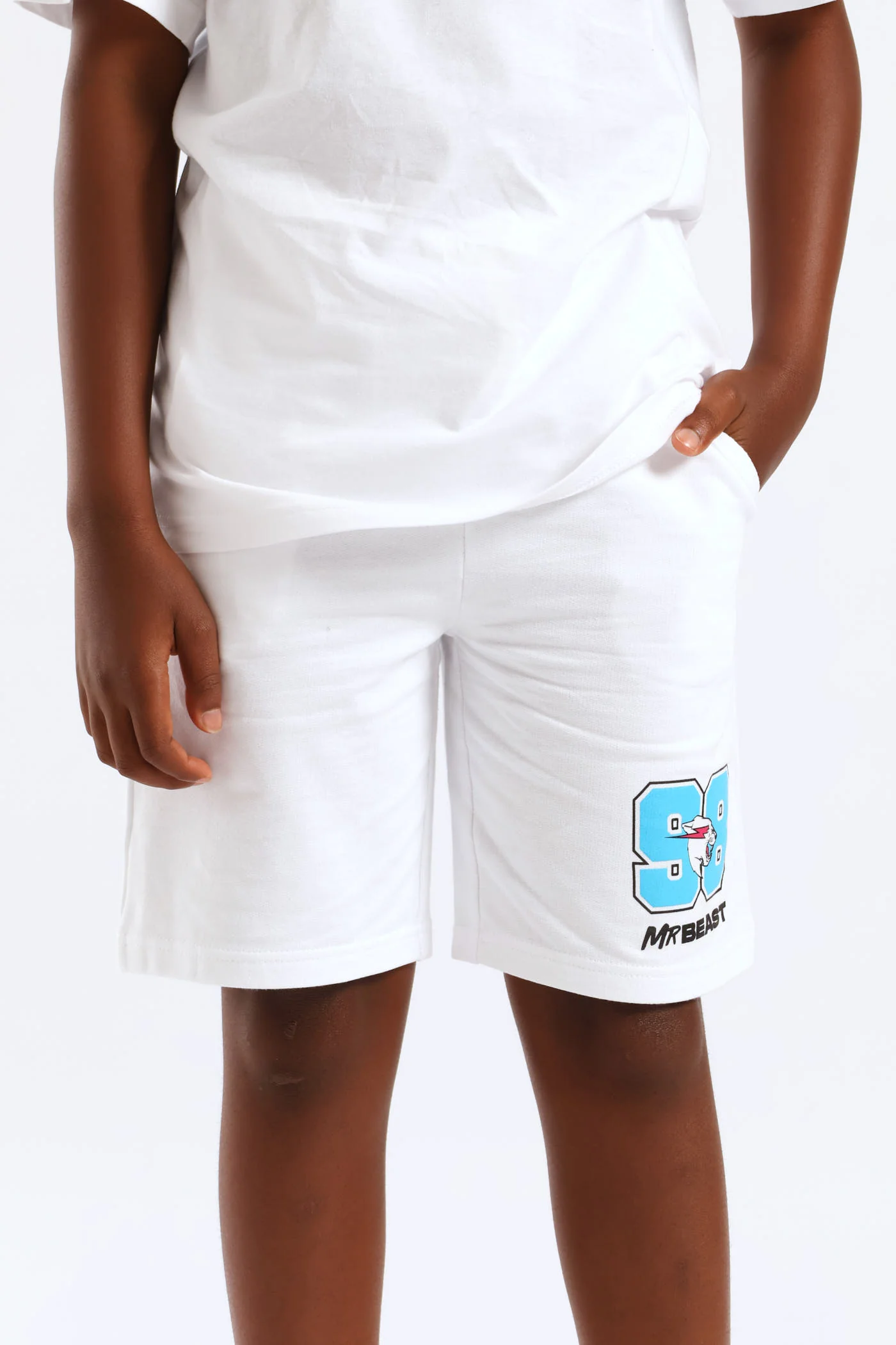 Boys Mr Beast Games Short - White - Image 2