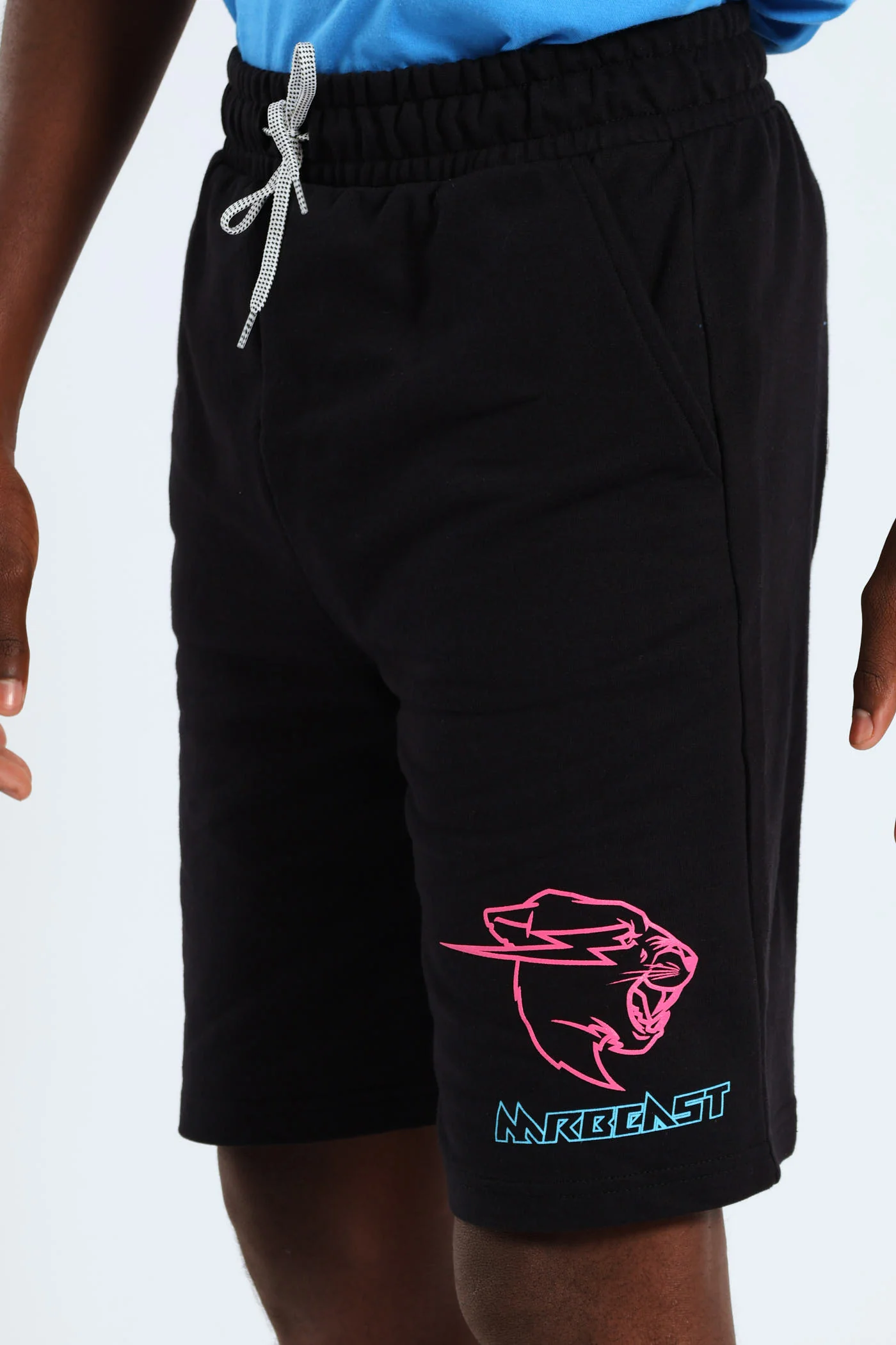 Boys Mr Beast Geo Print Short - Black - Image 4
