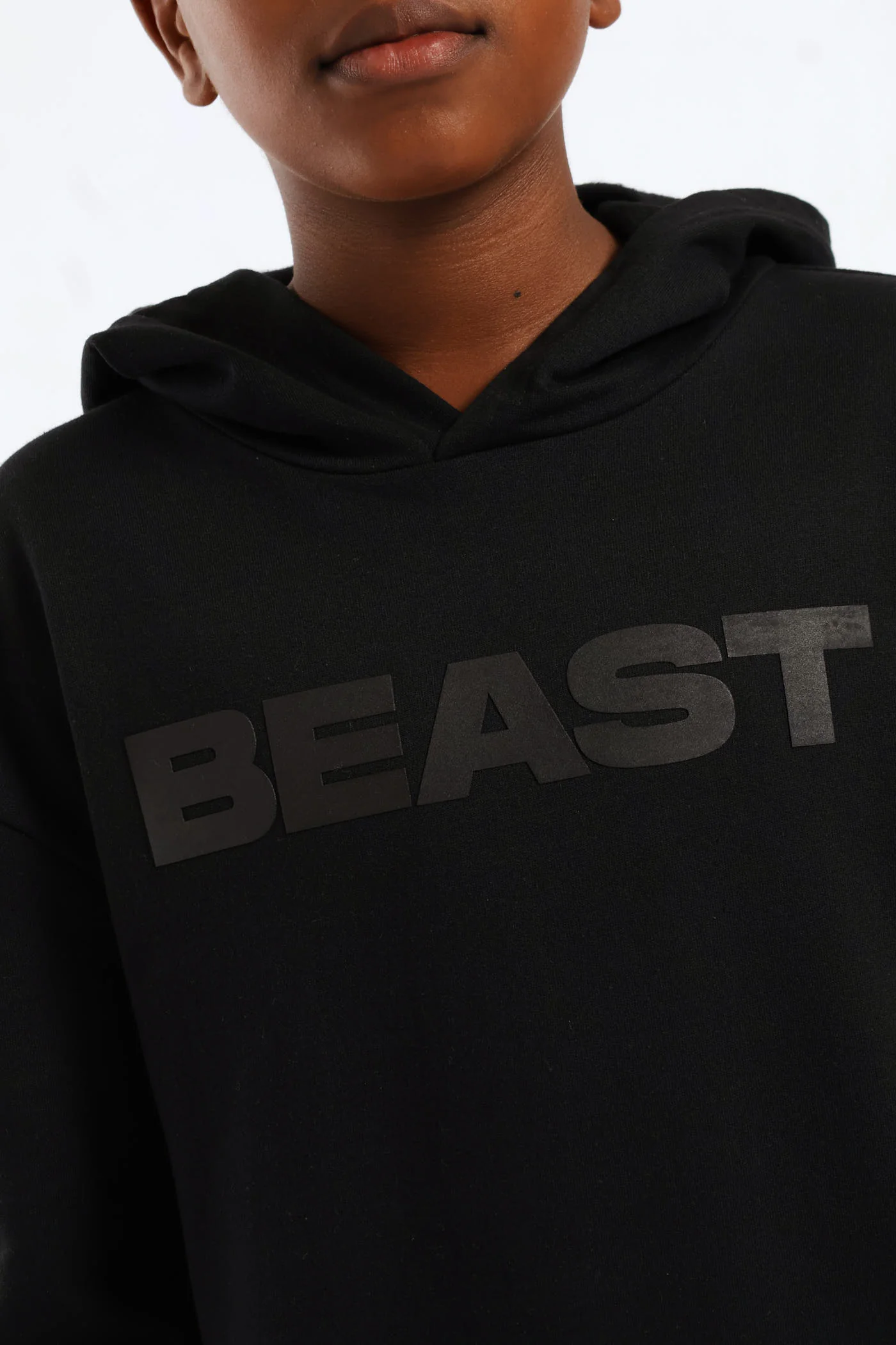 Boys Mr Beast HD Print Hoody - Black - Image 2