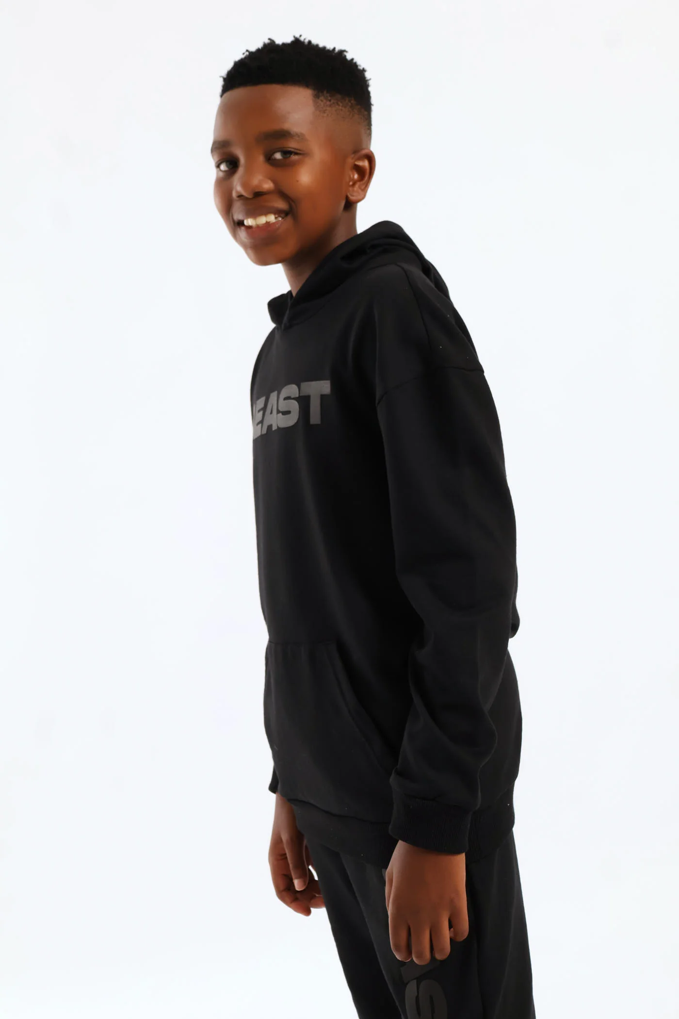 Boys Mr Beast HD Print Hoody - Black - Image 3
