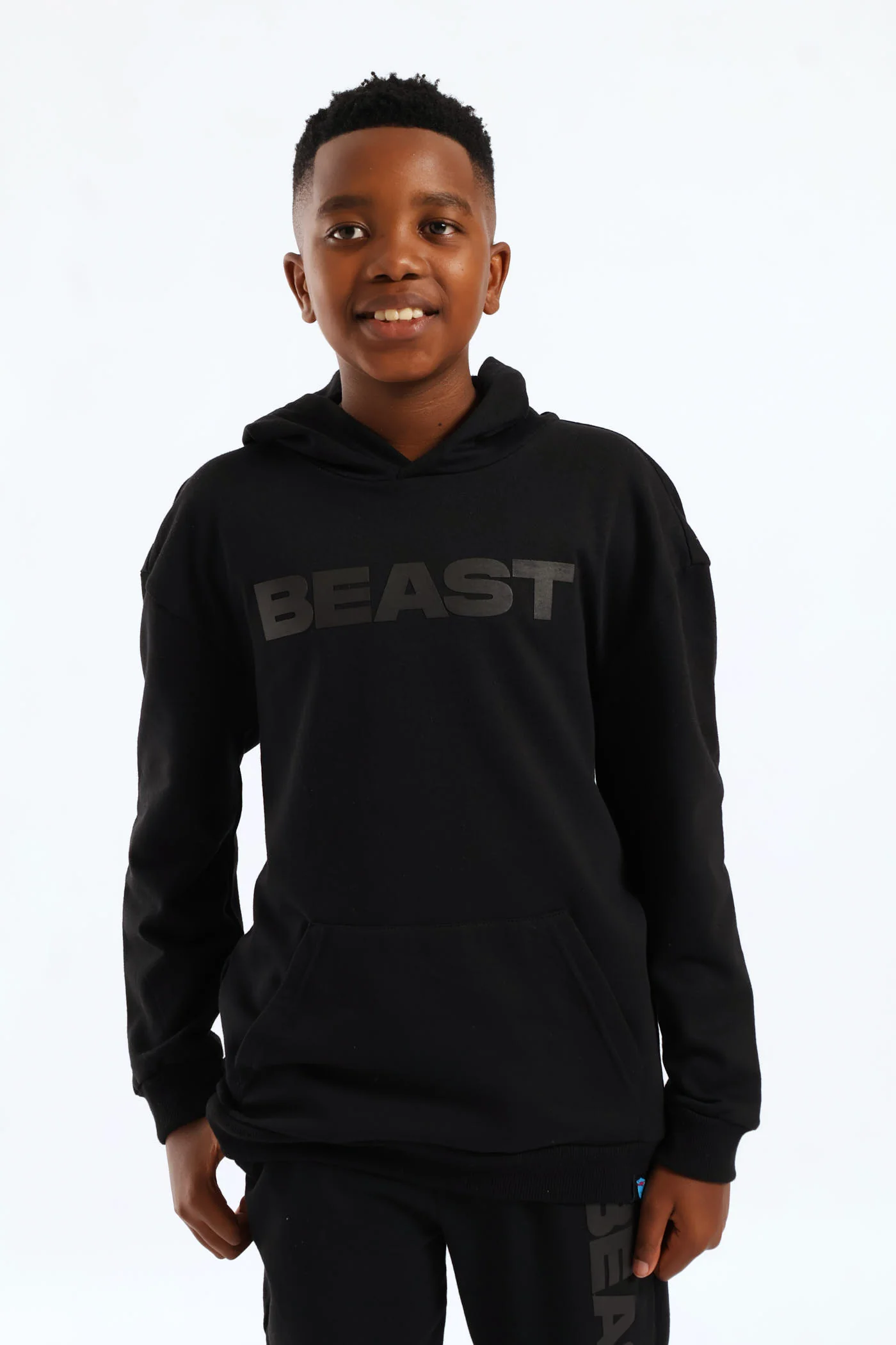 Boys Mr Beast HD Print Hoody - Black - Image 4