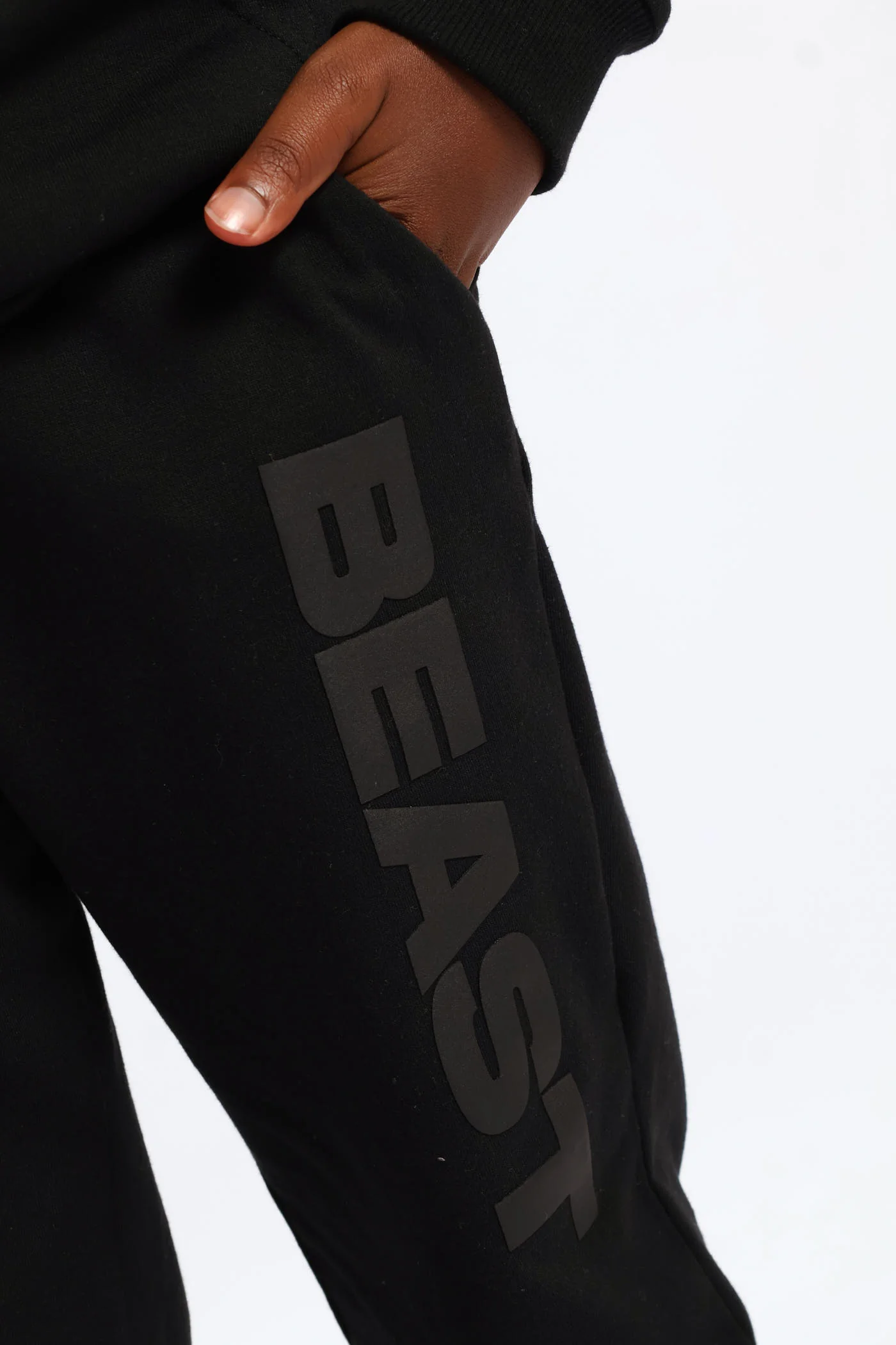 Boys Mr Beast HD Print Joggers - Black - Image 2