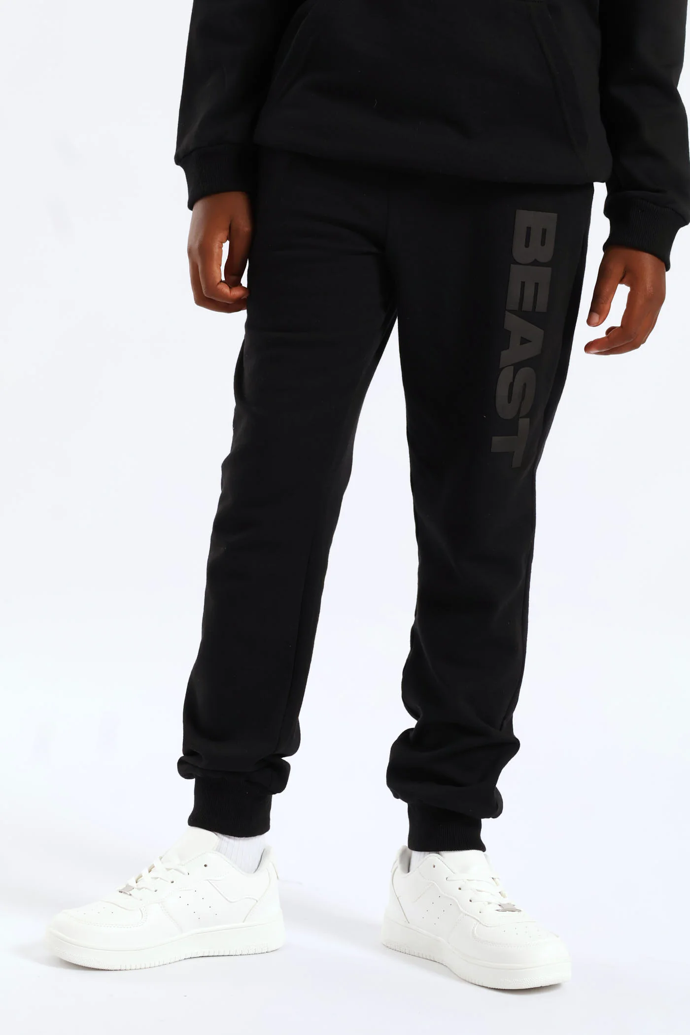 Boys Mr Beast HD Print Joggers - Black - Image 4