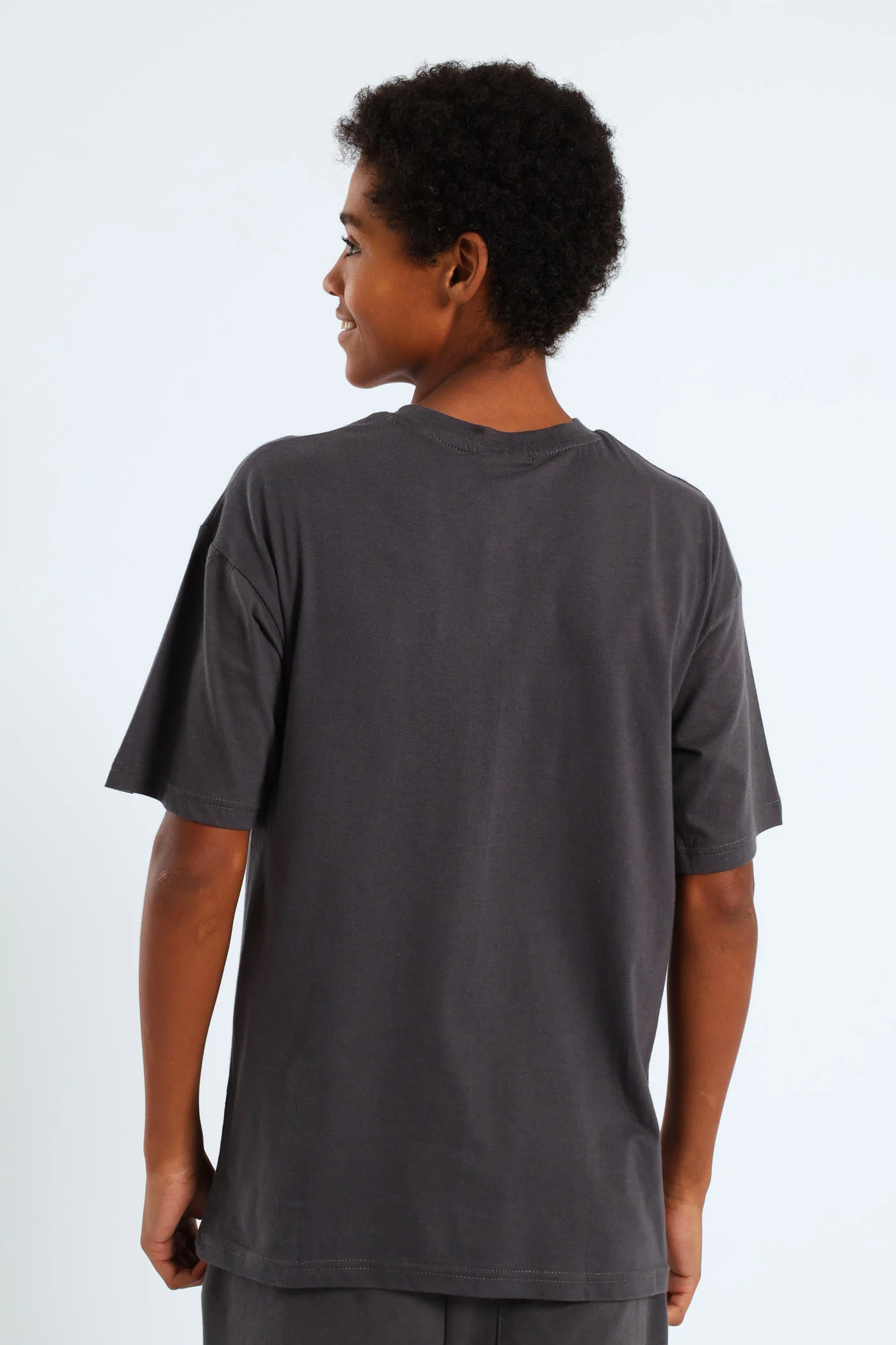 Boys Mr Beast Oversized Glow In Dark T-Shirt - Charcoal - Image 3