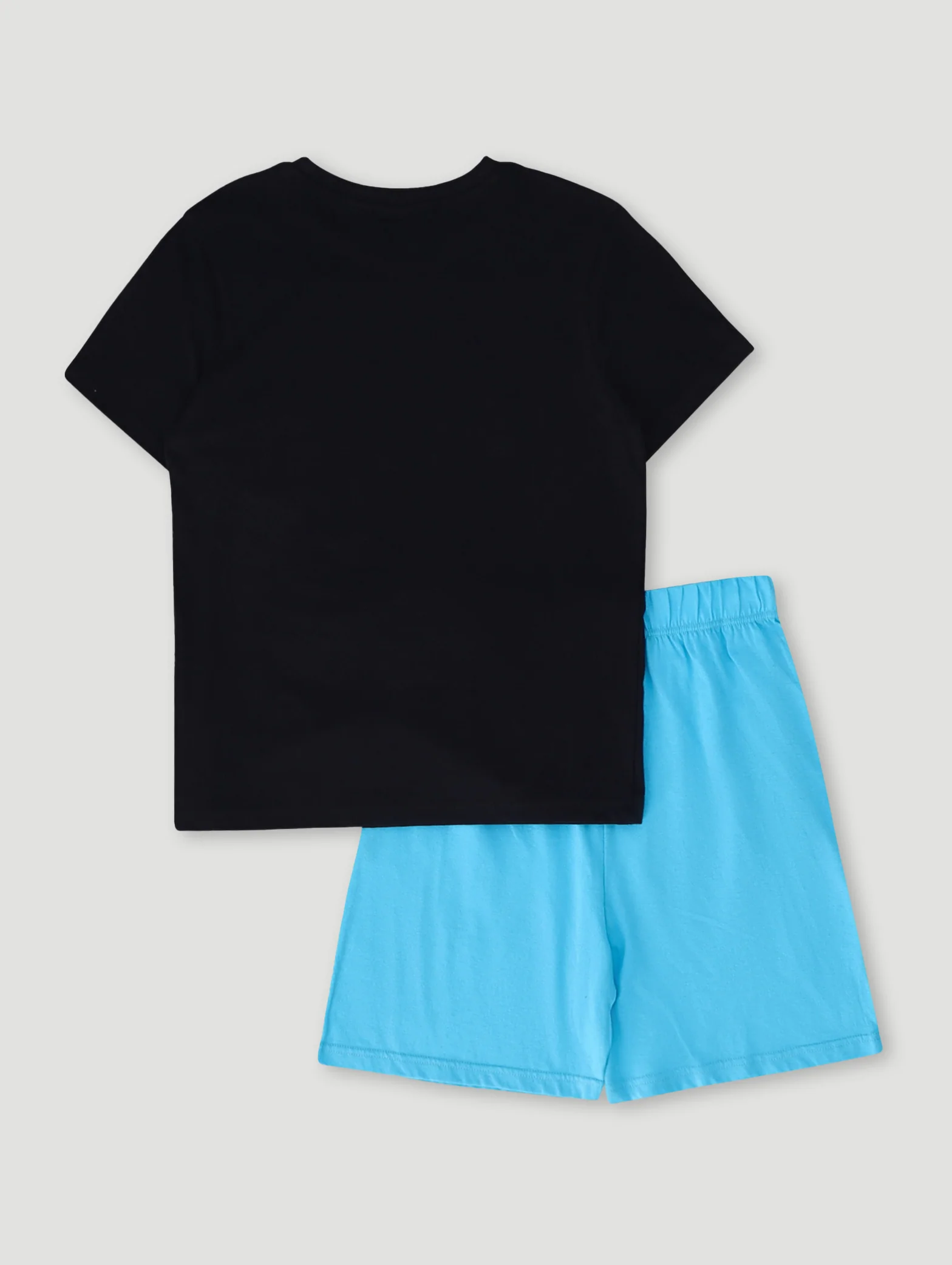 Boys Mr Beast Tee & Short Sleep Set - Black/Blue - Image 2