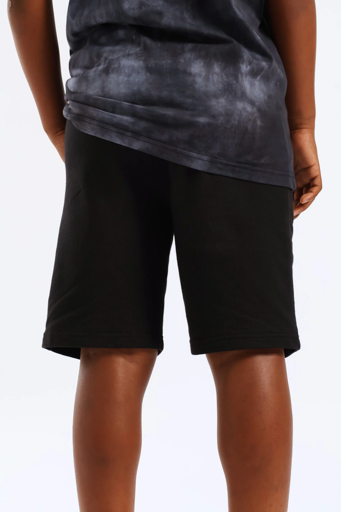 Boys Nasa Print Fleece Shorts - Black - Image 5