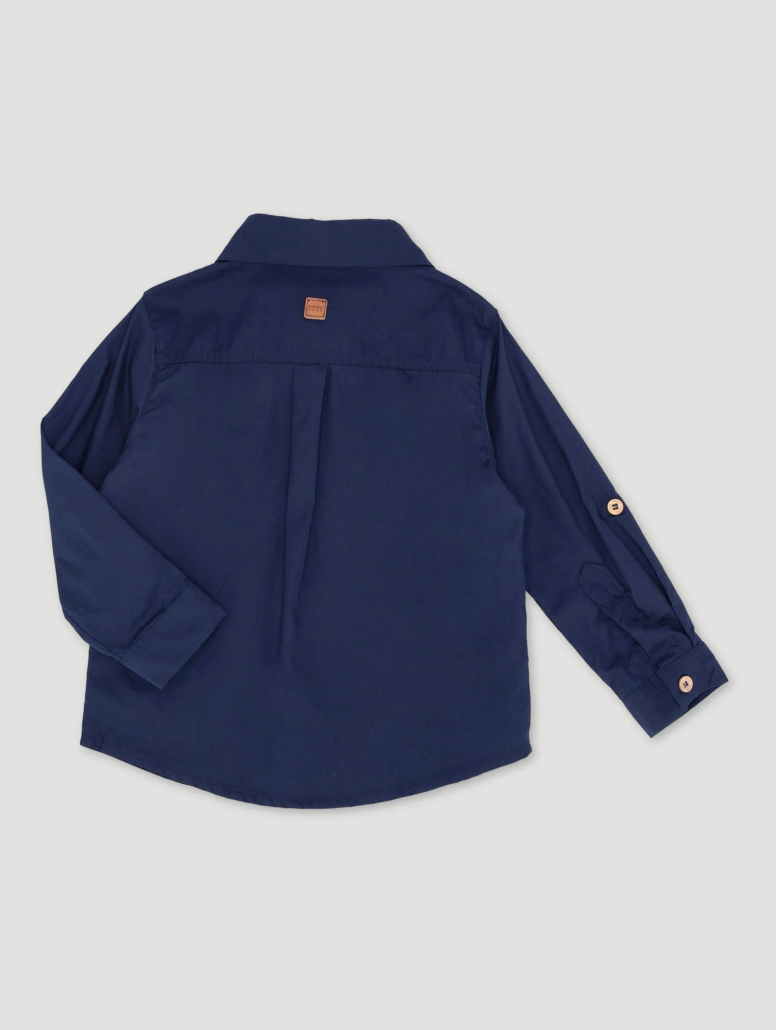 Keedo Boys Navy Formal Poplin Shirt - Image 2