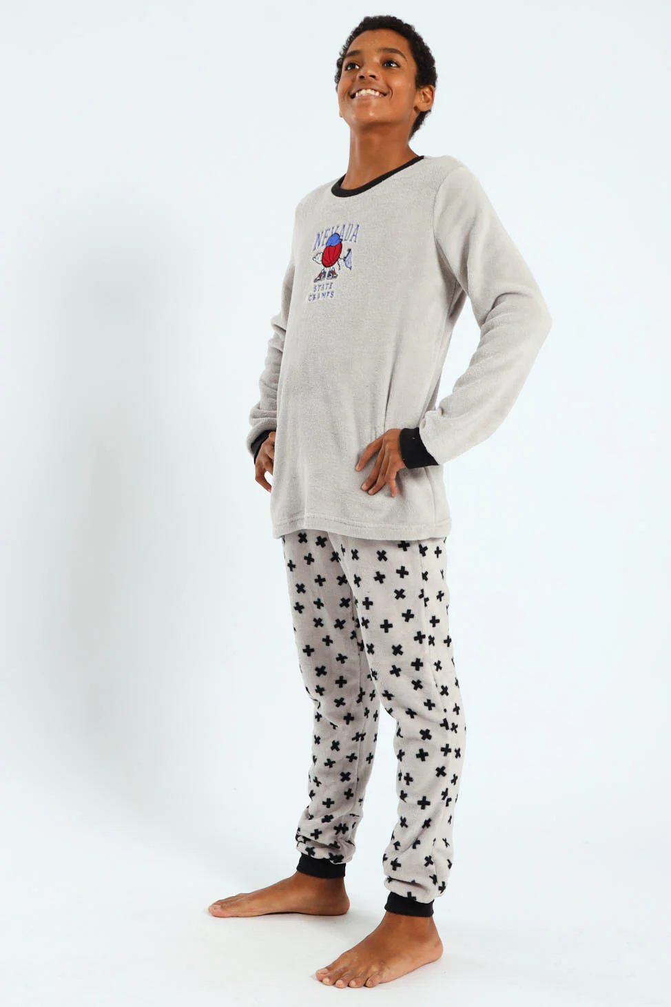 Boys Nevada State Champs Print Sleep Set - Grey - Image 2